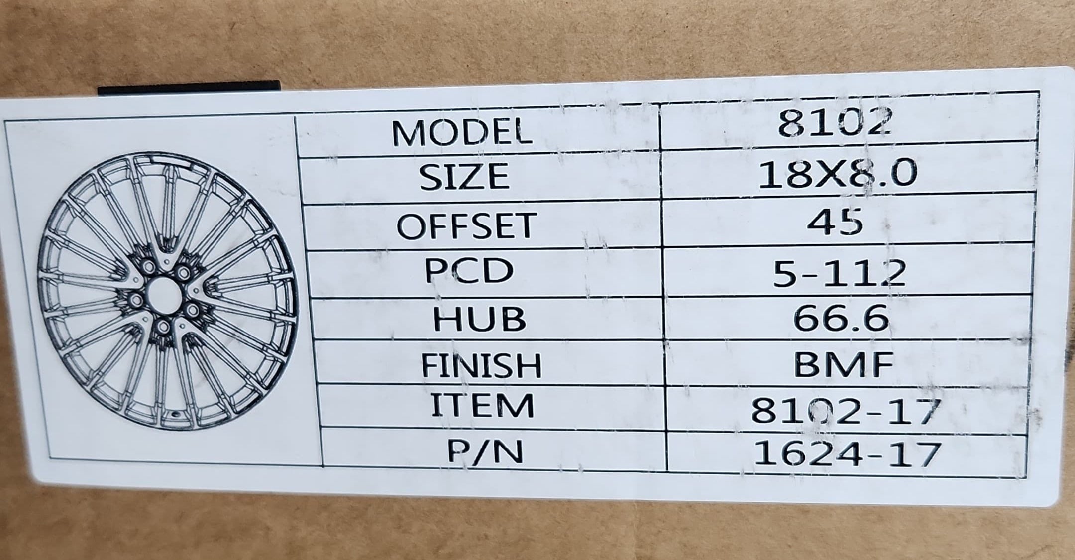 8102 18x8.0 5x112 BLACK MACHINED FACE - Gun Hill Tire House (WTW - WHOLESALE TIRES & WHEELS)