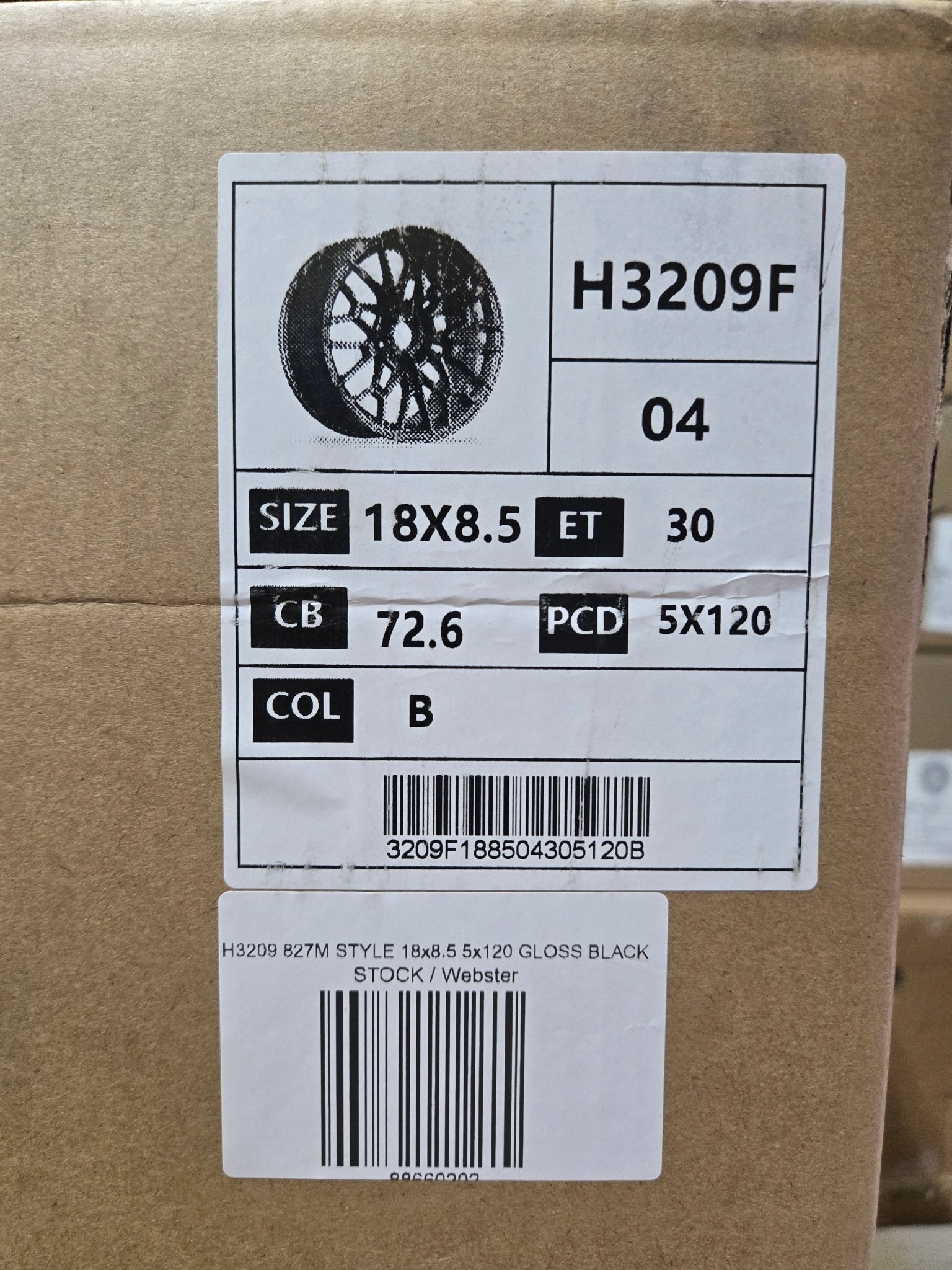 H3209 827M STYLE 18x8.5 5x120 GLOSS BLACK - Gun Hill Tire House (WTW - WHOLESALE TIRES & WHEELS)