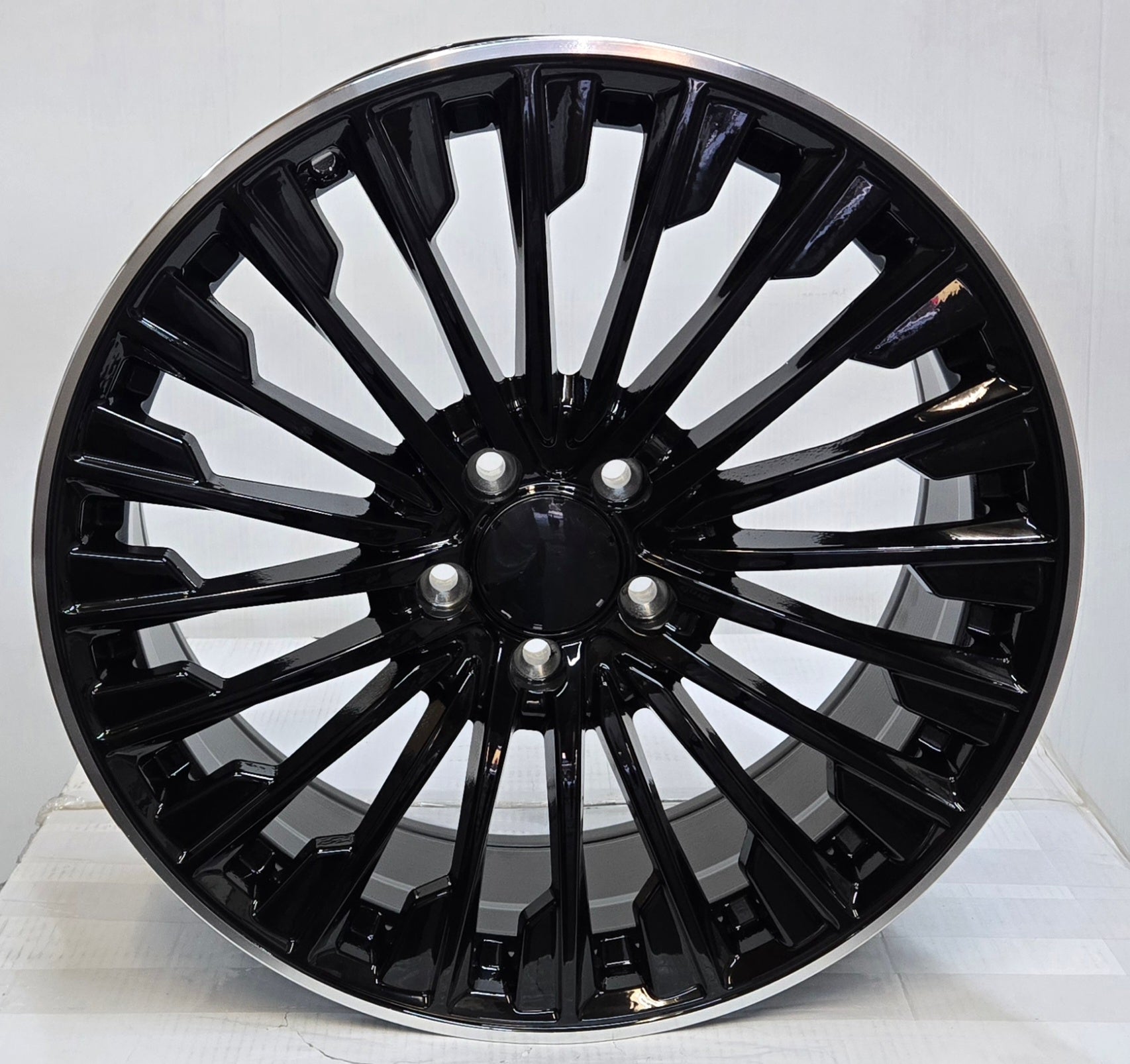 W811 19X8.0 5X112 BLACK MACHINED FACE - Gun Hill Tire House (WTW - WHOLESALE TIRES & WHEELS)