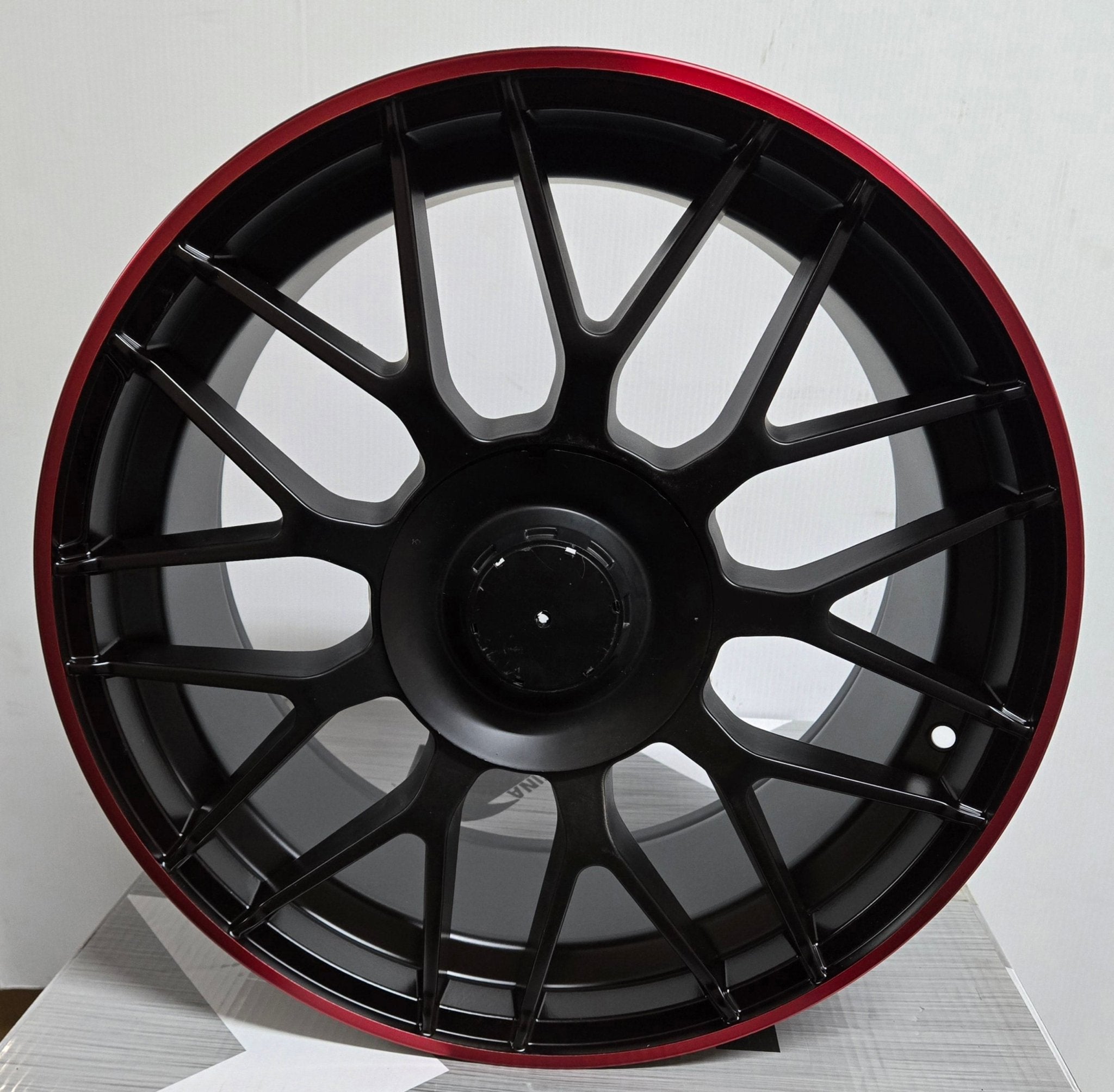 OE - REW020 - 8 18X8.5 5X112 MATTE BLACK RED RING - Gun Hill Tire House (WTW - WHOLESALE TIRES & WHEELS)