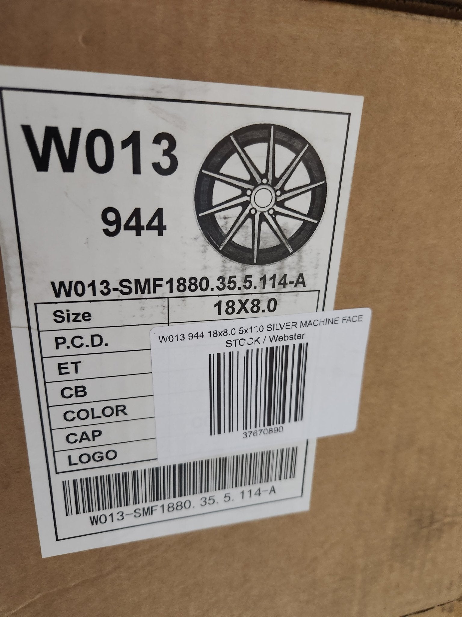 W013 18x8.0 5x120 SILVER MACHINE FACE - Gun Hill Tire House (WTW - WHOLESALE TIRES & WHEELS)