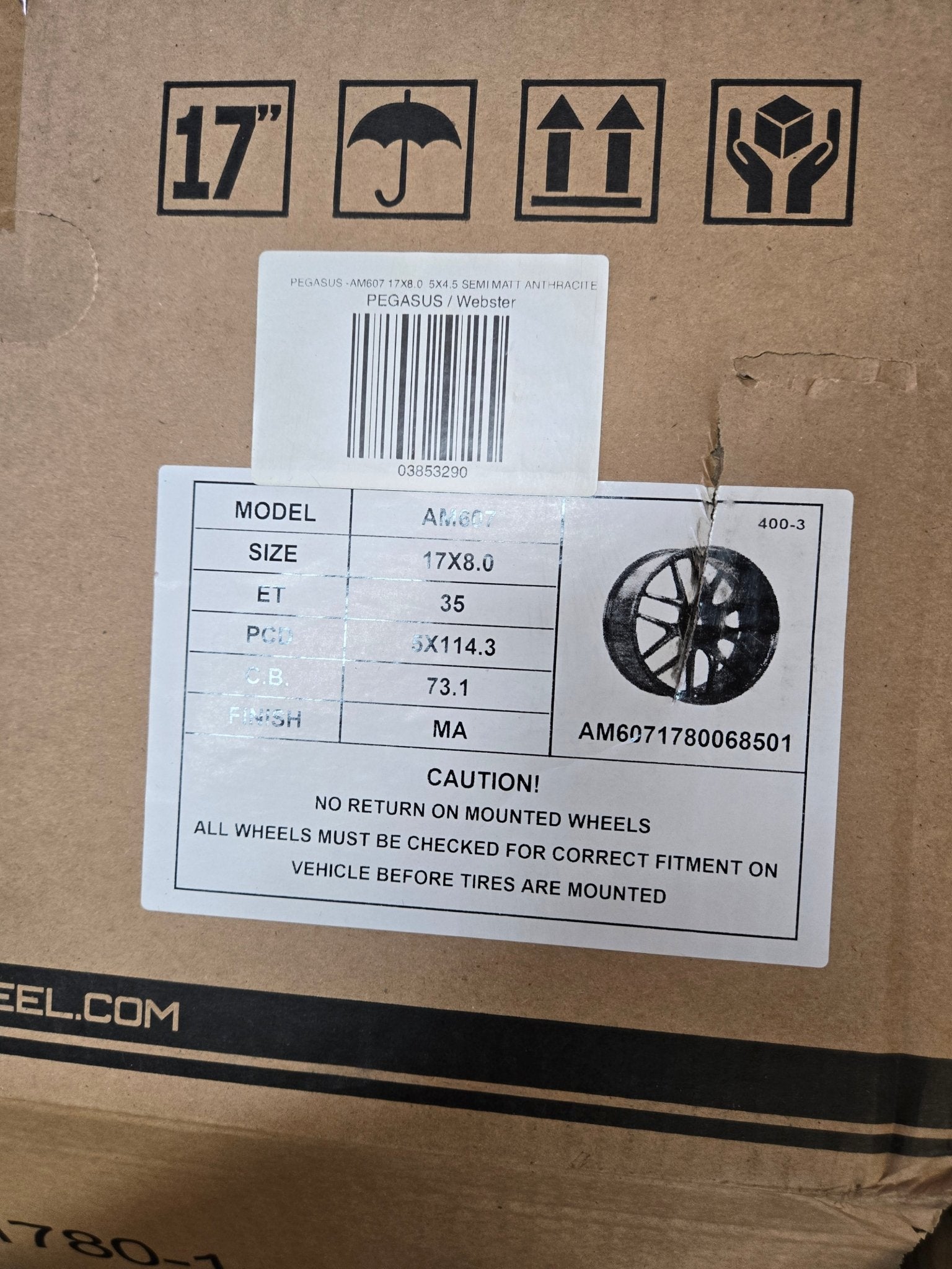 PEGASUS AM 607 17X8.0 5X114.3 MA GUNMETAL - Gun Hill Tire House (WTW - WHOLESALE TIRES & WHEELS)