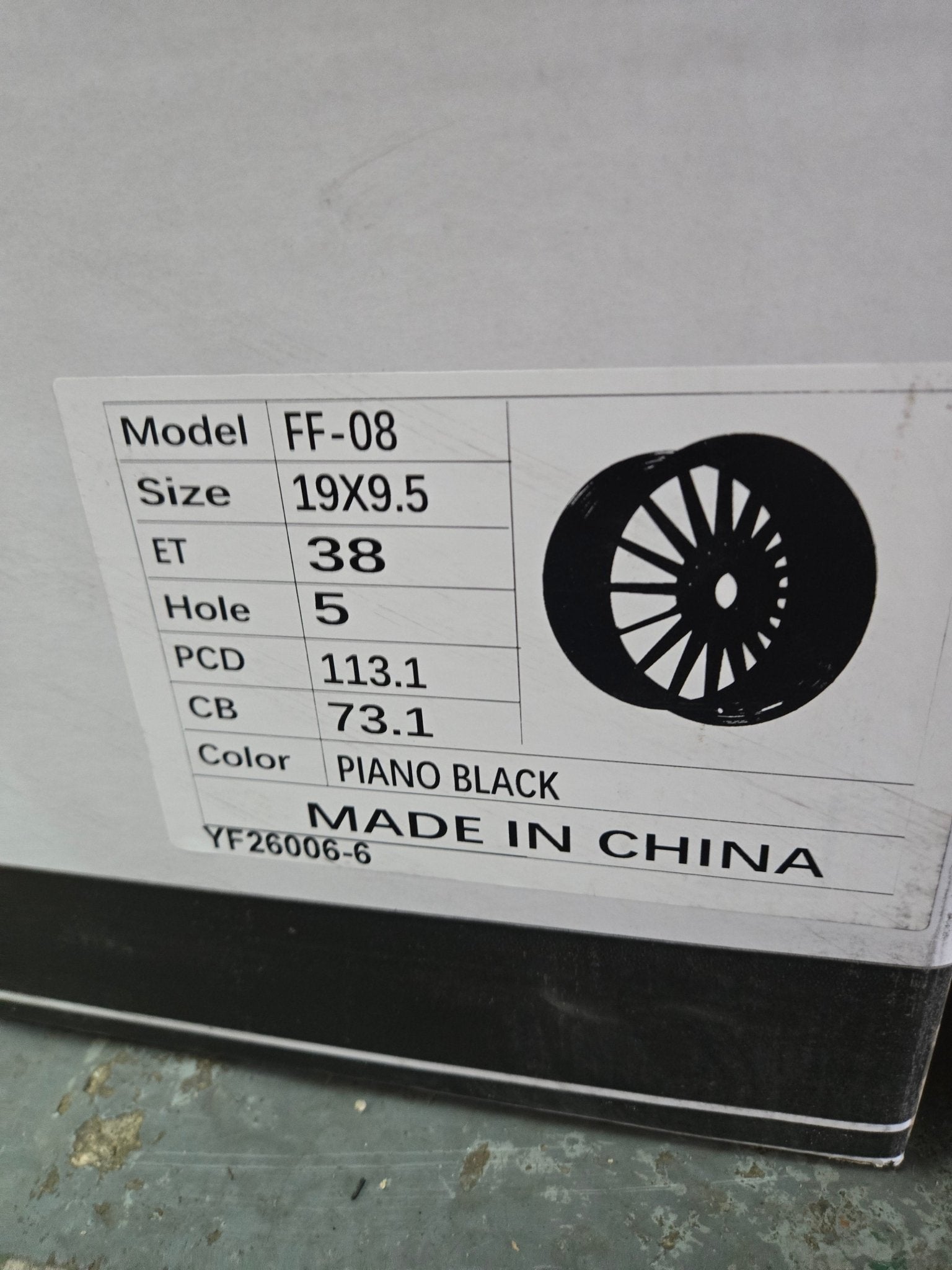 PEGASUS FF - 08 19X9.5 5X112 5X114.3 PIANO BLACK - Gun Hill Tire House (WTW - WHOLESALE TIRES & WHEELS)