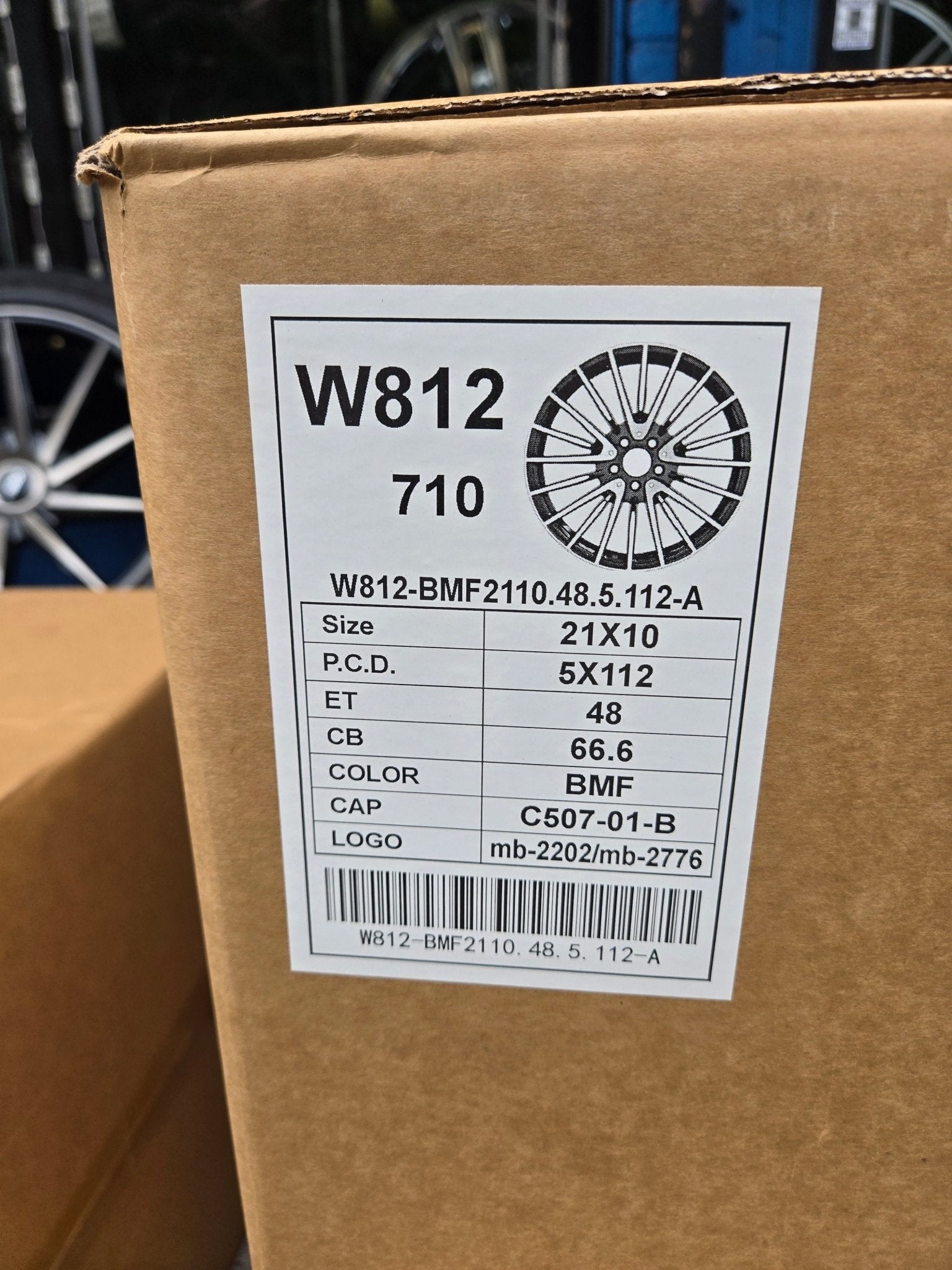 W812 21X10 5X112 BLACK MACHINED FACE - Gun Hill Tire House (WTW - WHOLESALE TIRES & WHEELS)