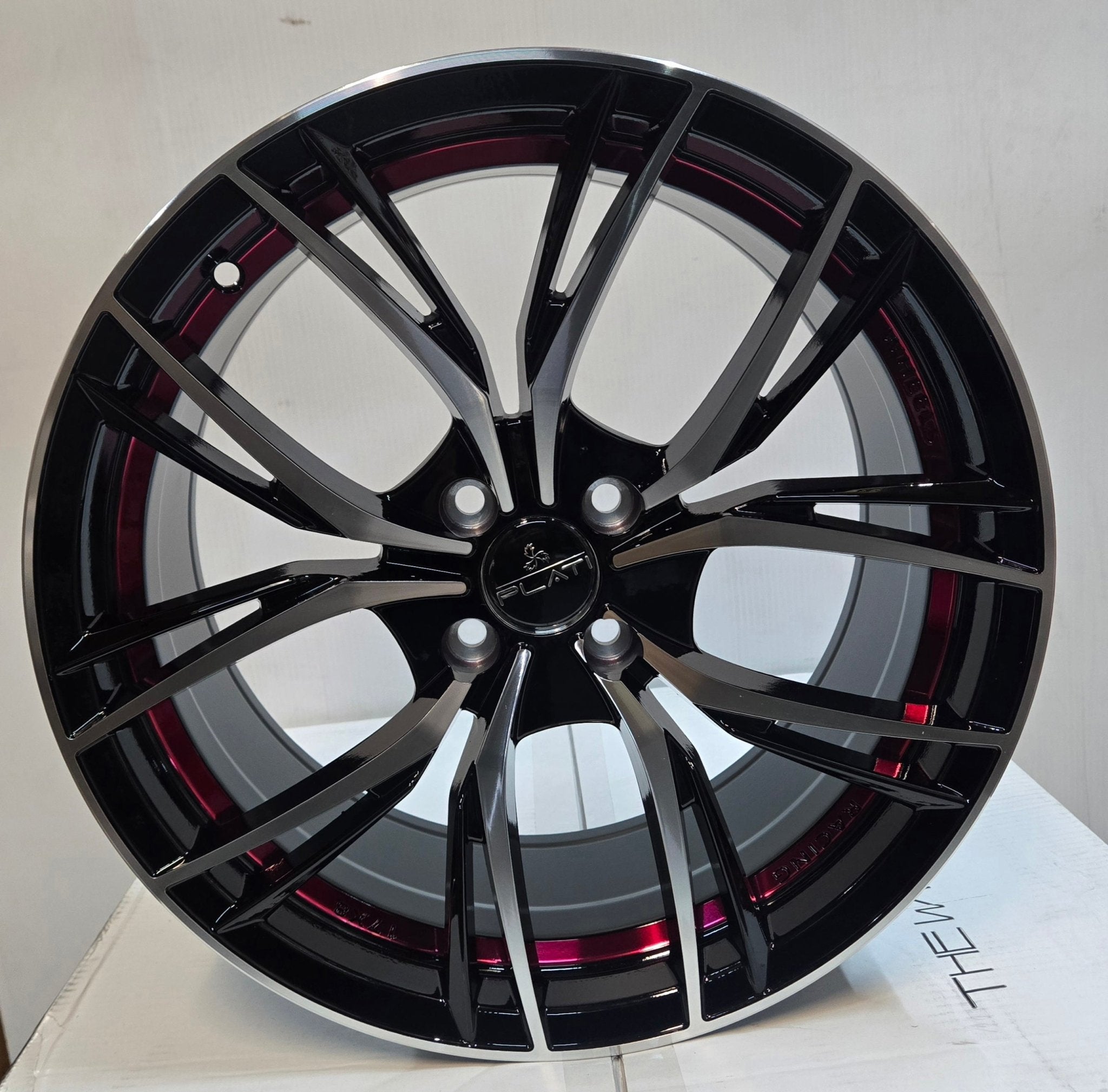 PEGASUS PY - 90 17X8.0 4X100 GLOSS BLACK RED UNDER CUP - Gun Hill Tire House (WTW - WHOLESALE TIRES & WHEELS)