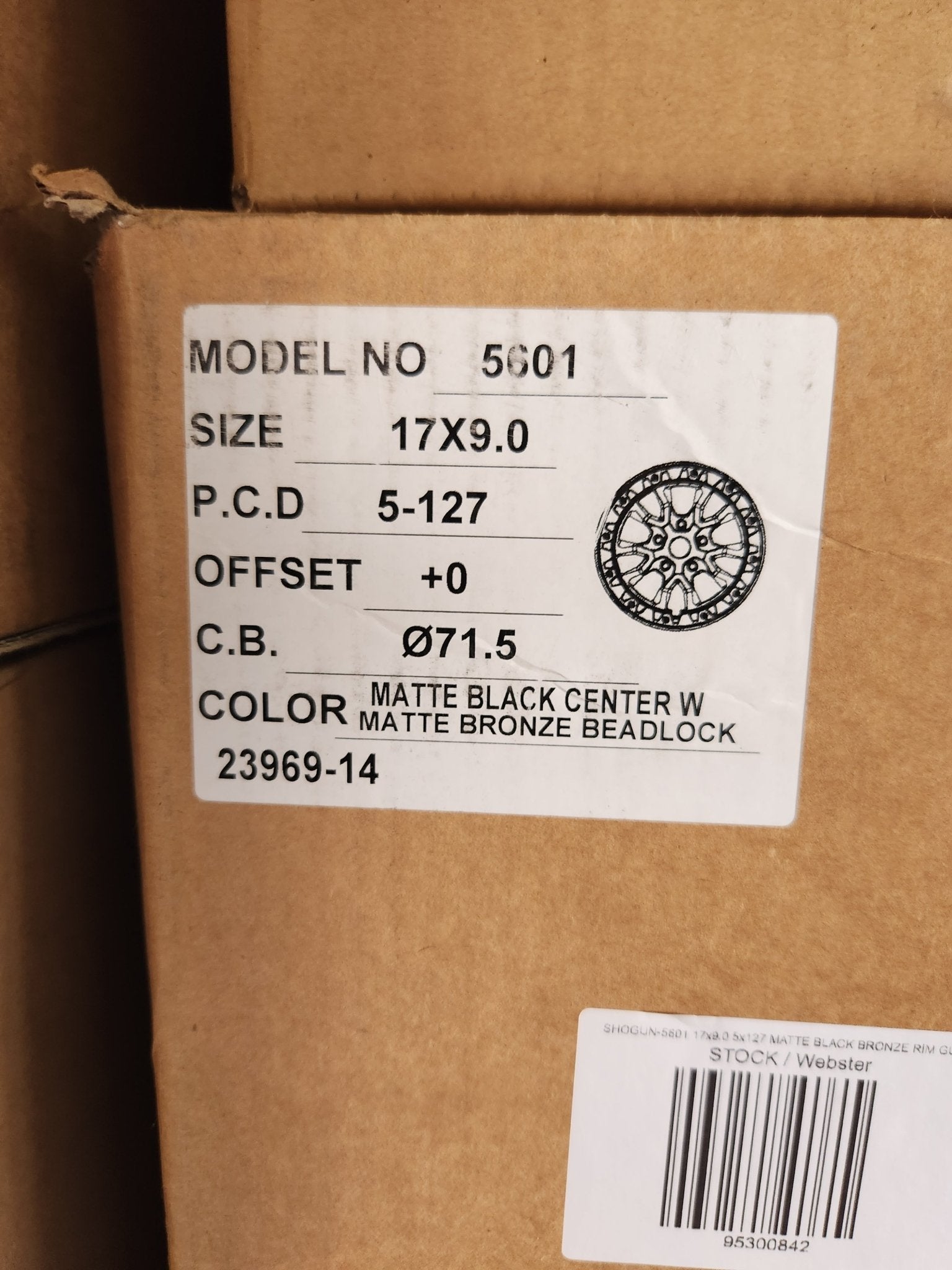 SHOGUN - 5601 17x9.0 5x127 MATTE BLACK BRONZE RIM GUARD - Gun Hill Tire House (WTW - WHOLESALE TIRES & WHEELS)