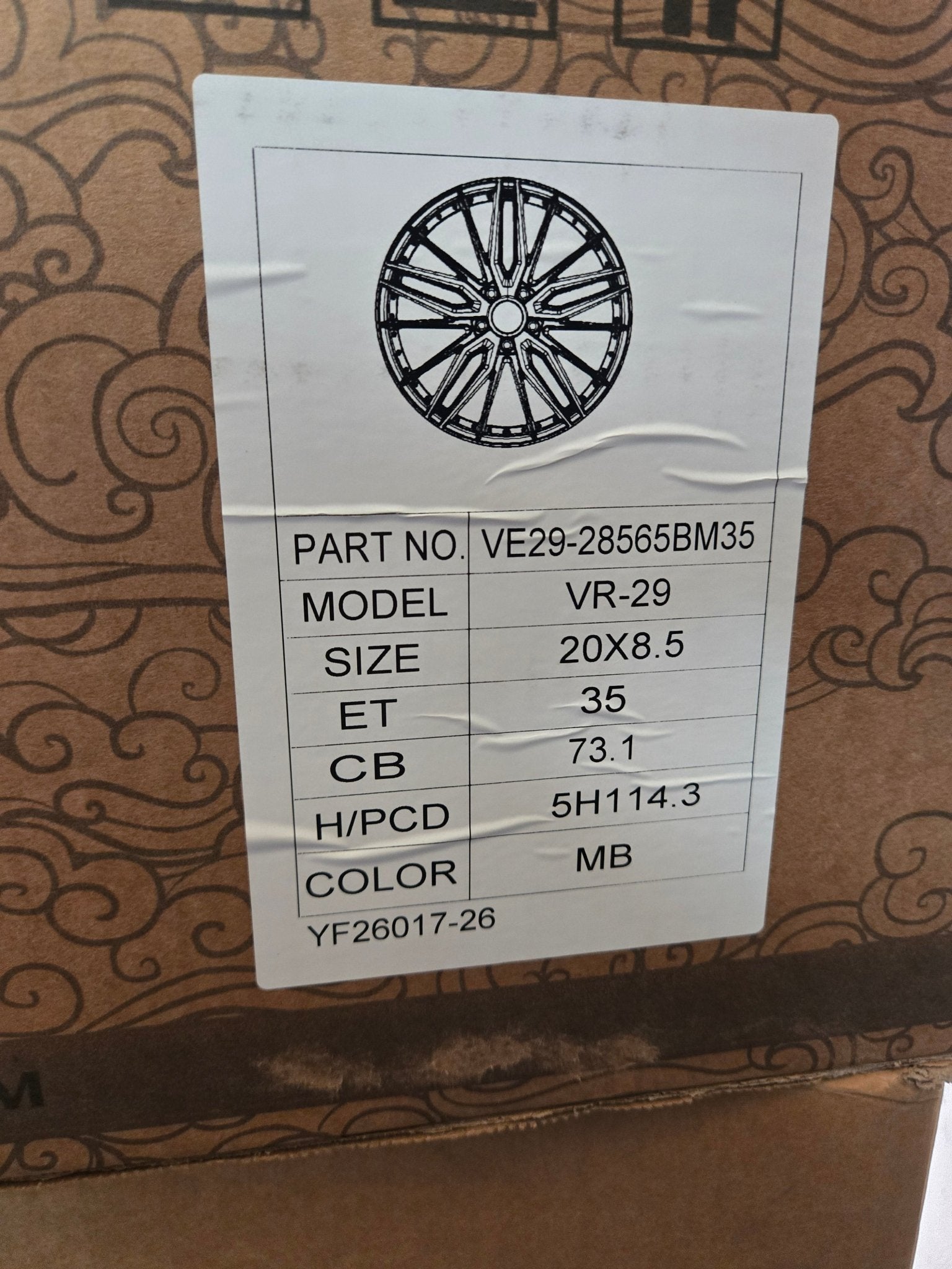 VELARO VR - 29 20X8.5 5X114.3 GLOSS BLACK MACHINED FACE - Gun Hill Tire House (WTW - WHOLESALE TIRES & WHEELS)