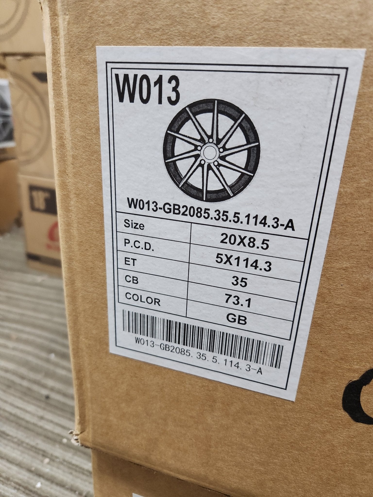 W013 20X8.5 5X114.3 GLOSS BLACK - Gun Hill Tire House (WTW - WHOLESALE TIRES & WHEELS)