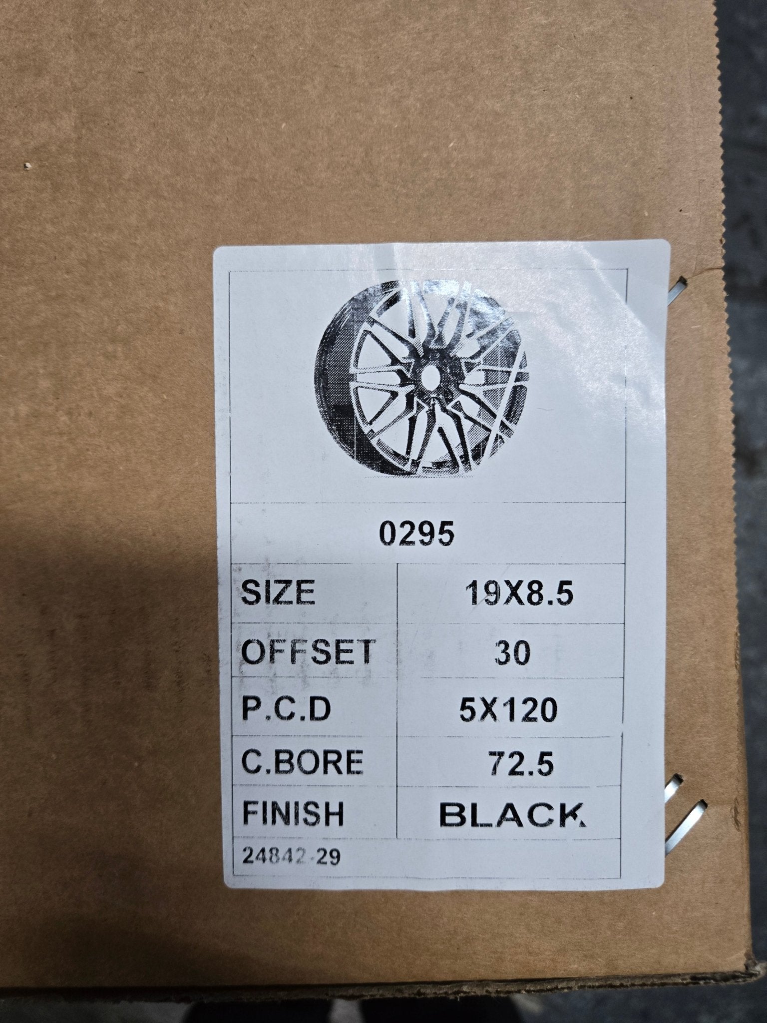 OE - 22507 - 3 818M 19X8.5 5X120 PIANO BLACK - Gun Hill Tire House (WTW - WHOLESALE TIRES & WHEELS)