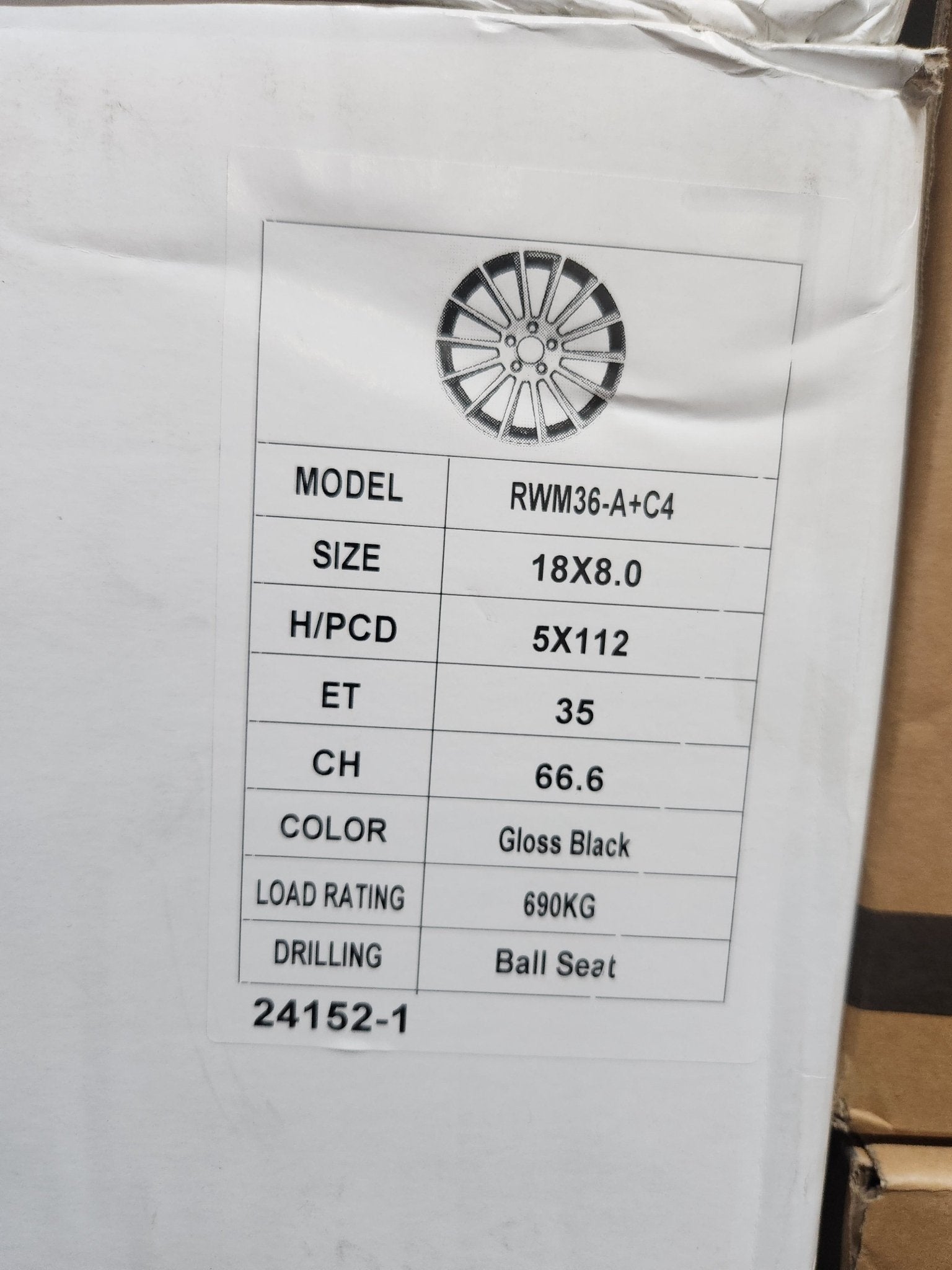 OE - 0236 18x8.5 5x112 GLOSS BLACK - Gun Hill Tire House (WTW - WHOLESALE TIRES & WHEELS)