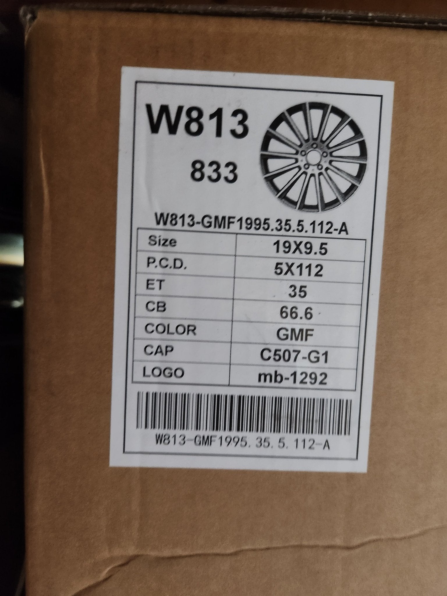 W813 19X9.5 5x112 GUNMETAL - Gun Hill Tire House (WTW - WHOLESALE TIRES & WHEELS)