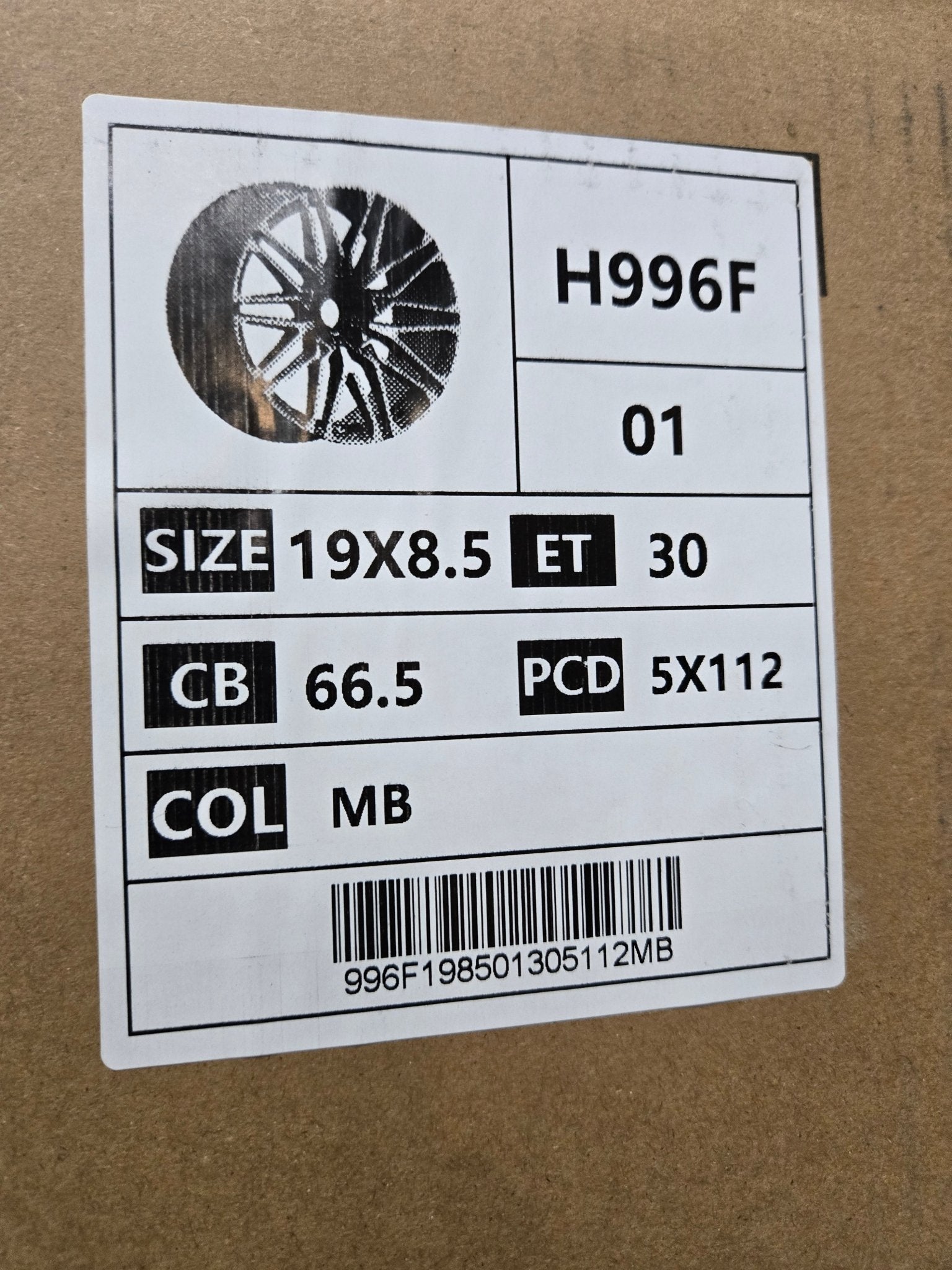 H996F 818M STYLE 19X8.5 5X112 PIANO BLACK MACHINED FACE - Gun Hill Tire House (WTW - WHOLESALE TIRES & WHEELS)