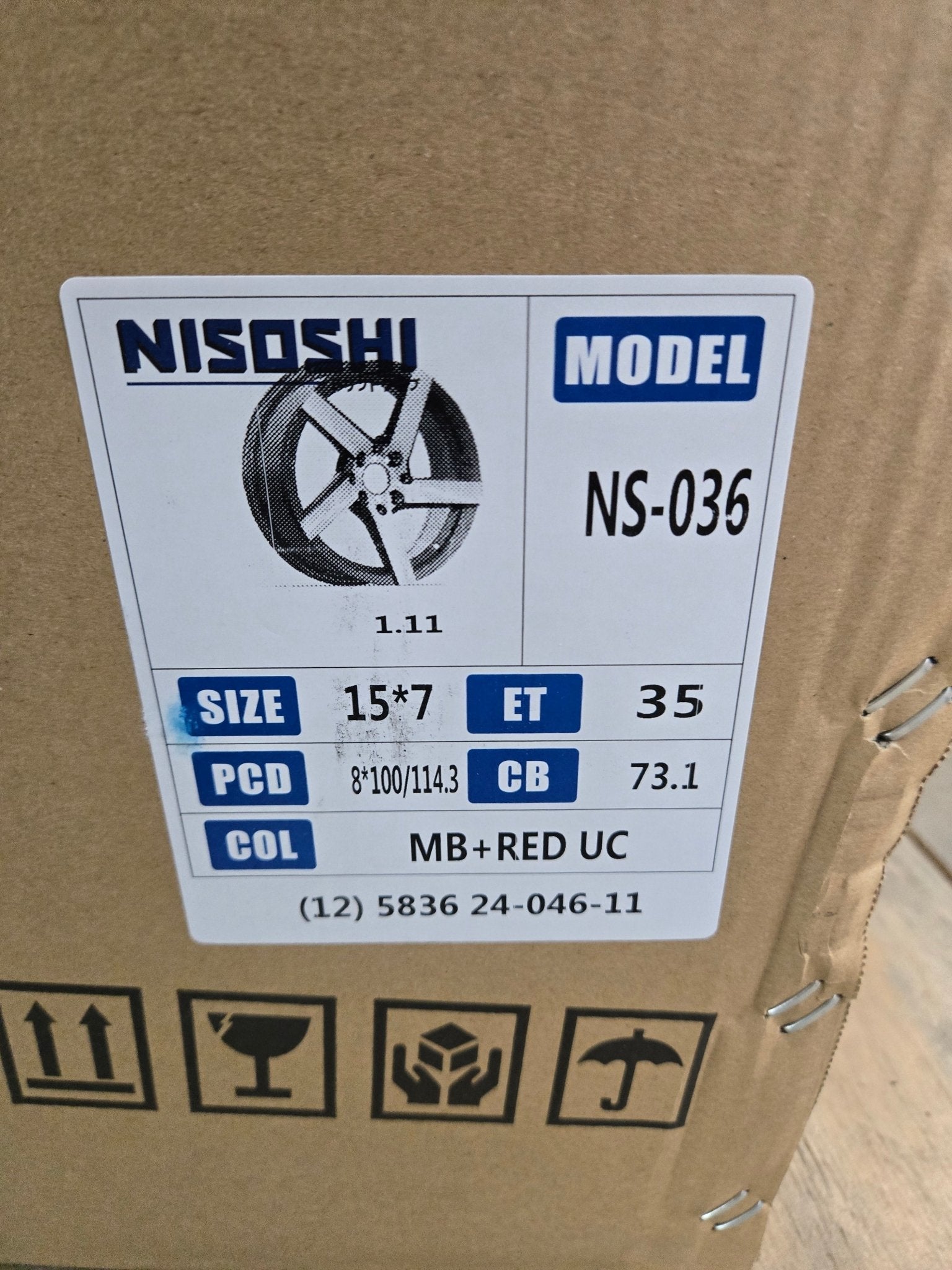 NISOSHI NS36 15X7.0 4X100 4X114.3 BLACK MACHINED FACE RED UNDERCUT - Gun Hill Tire House (WTW - WHOLESALE TIRES & WHEELS)