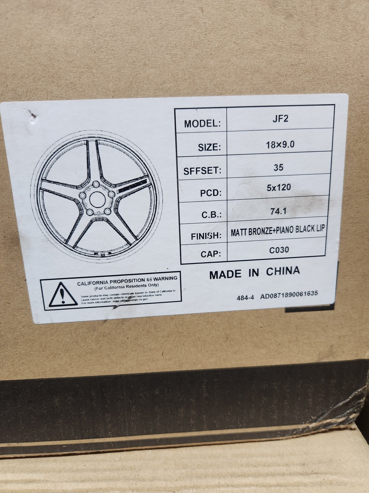 PEGAUS JF2 18x9.0 5x120 MATTBRONZE MATTE BLACK LIP - Gun Hill Tire House (WTW - WHOLESALE TIRES & WHEELS)