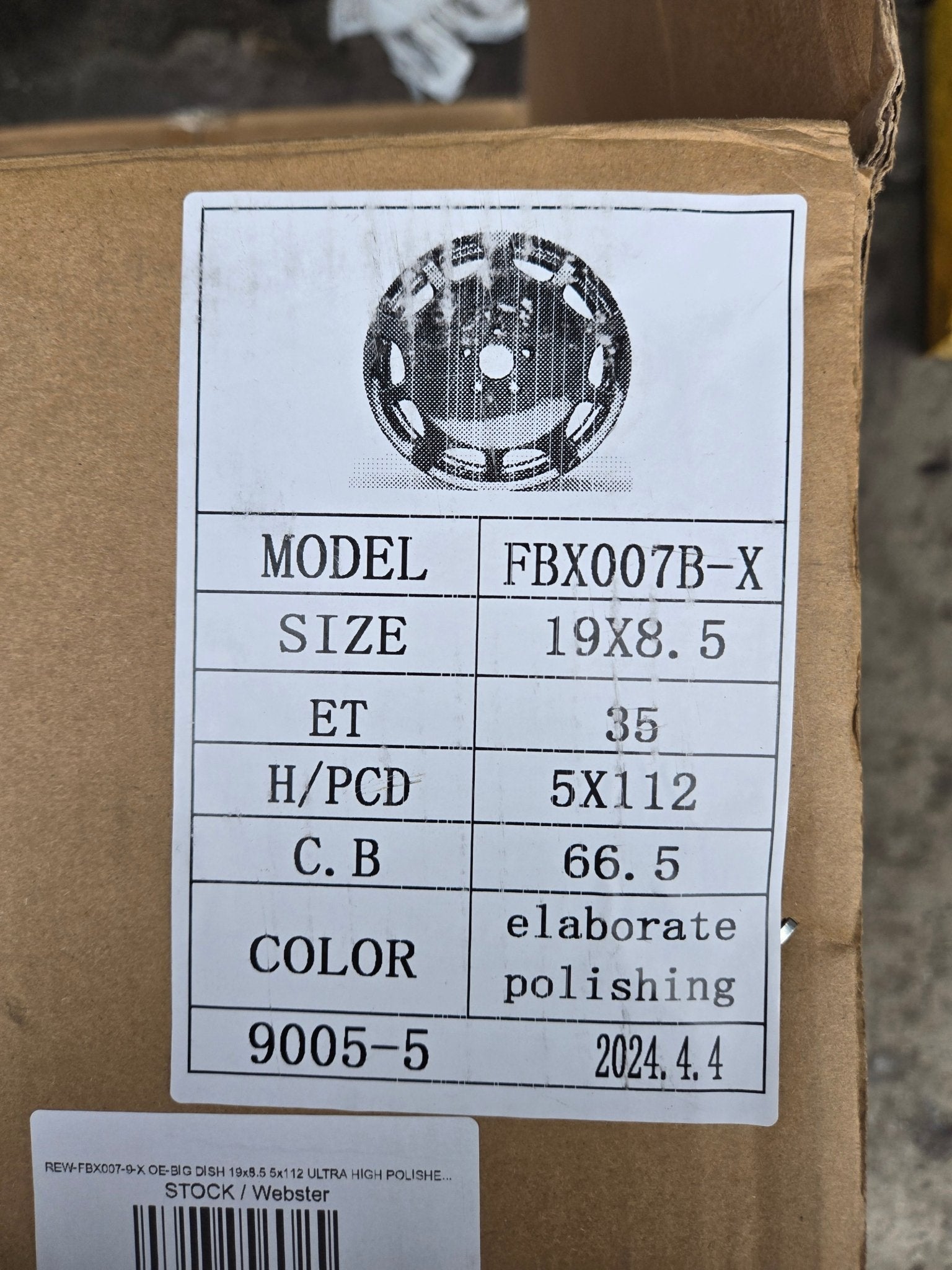 REW - FBX007 - 9 - X OE - BIG DISH 19x8.5 5x112 ULTRA HIGH POLISHED FACE (FLOATING CAP) - Gun Hill Tire House (WTW - WHOLESALE TIRES & WHEELS)