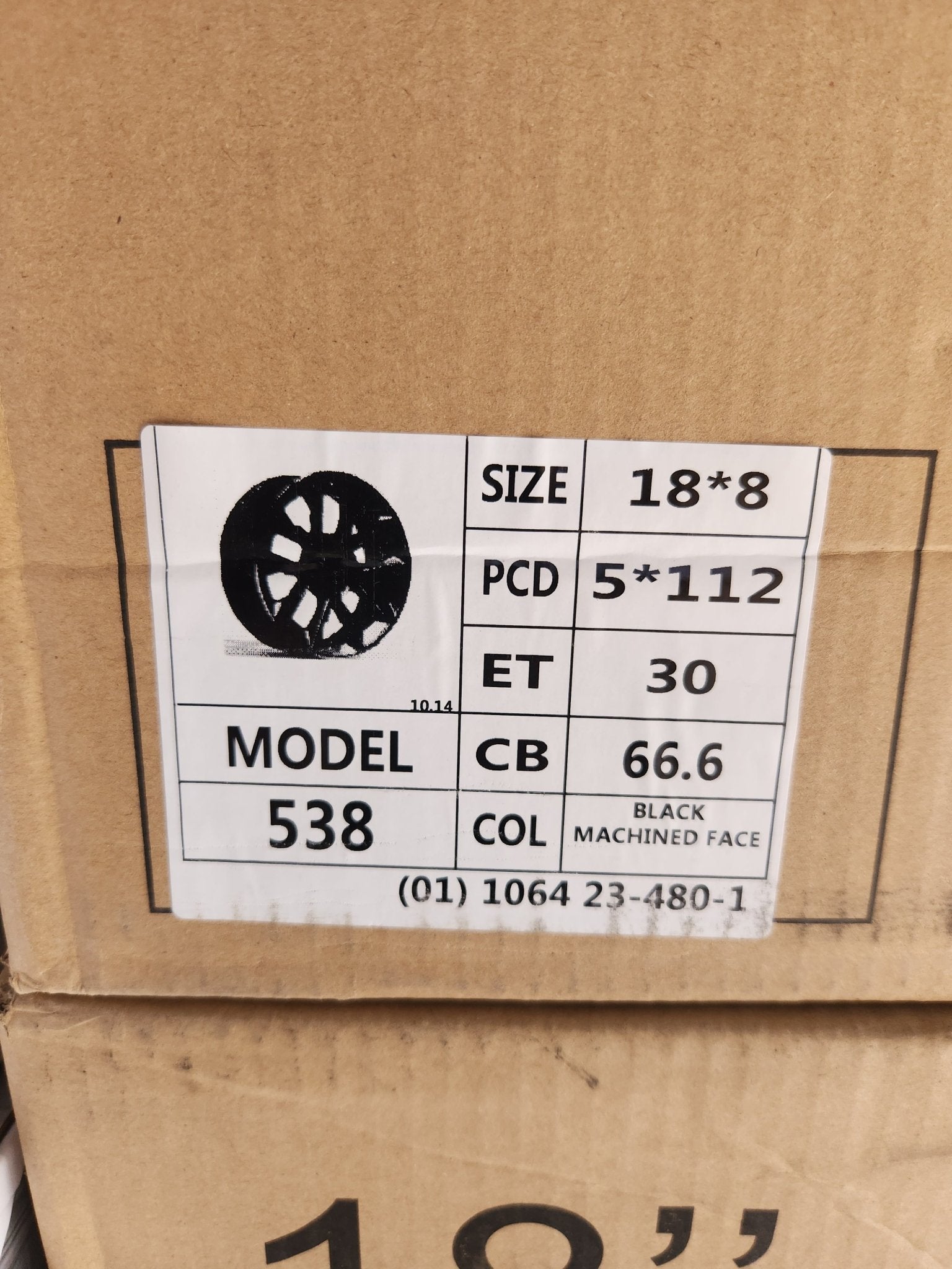 OE - 538 909M STYLE 18x8.0 5x112 GLOSS BLACK MACHINE FACE - Gun Hill Tire House (WTW - WHOLESALE TIRES & WHEELS)