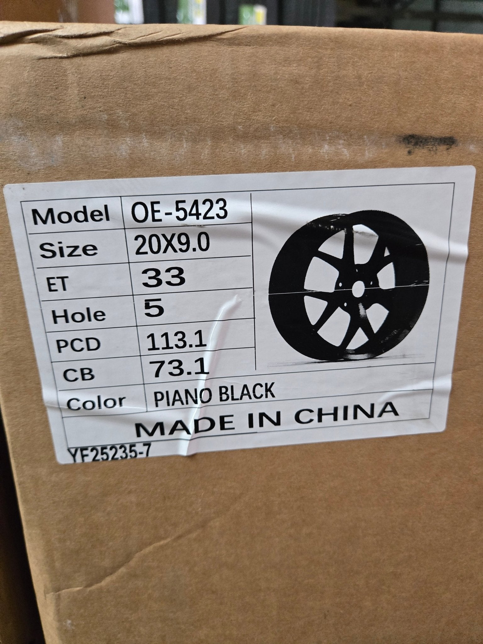 OE - 5888 FI - R REP 5423 20X9.0 5X112 5X114.3 PIANO BLACK - Gun Hill Tire House (WTW - WHOLESALE TIRES & WHEELS)