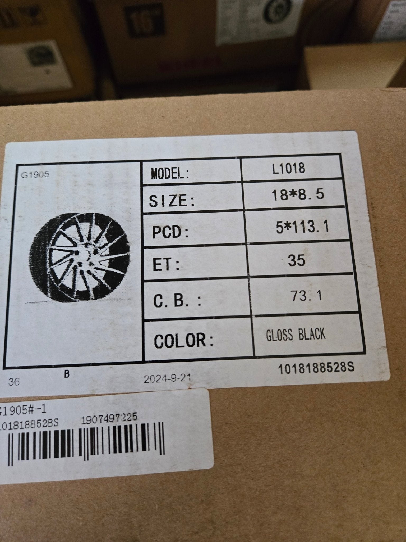 PEGASUS G1905 18x8.5 5x112 / 5x114.3 GLOSS BLACK CHROME RIVETS - Gun Hill Tire House (WTW - WHOLESALE TIRES & WHEELS)