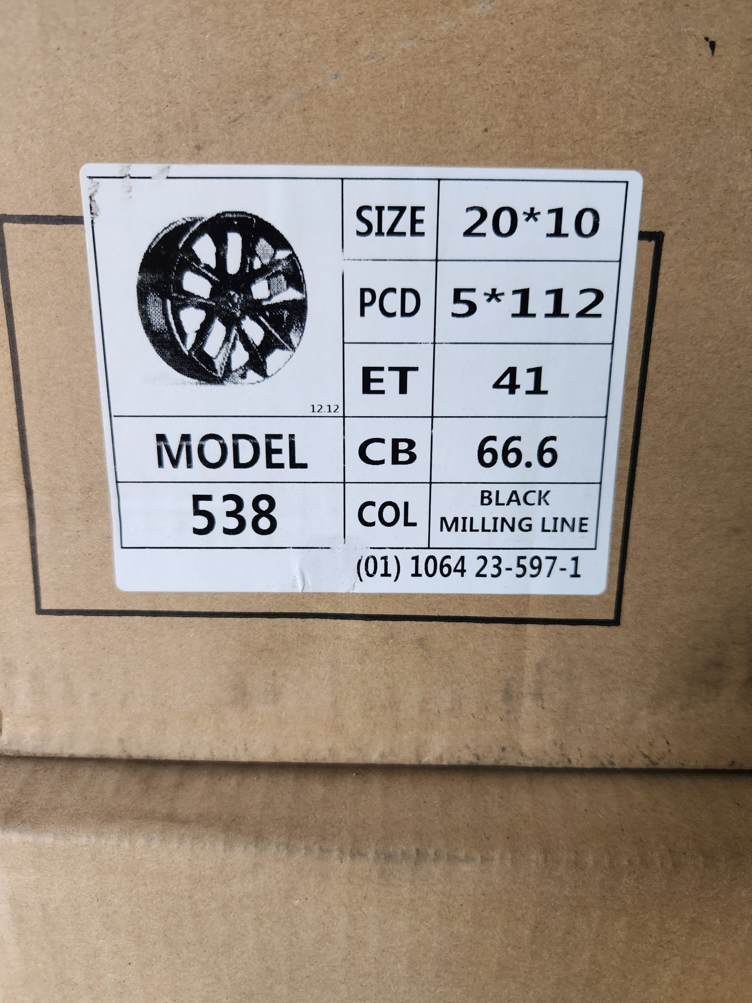 OE - 538 909M STYLE 20x10 5x112 GLOSS BLACK MILLED SPOKES - Gun Hill Tire House (WTW - WHOLESALE TIRES & WHEELS)