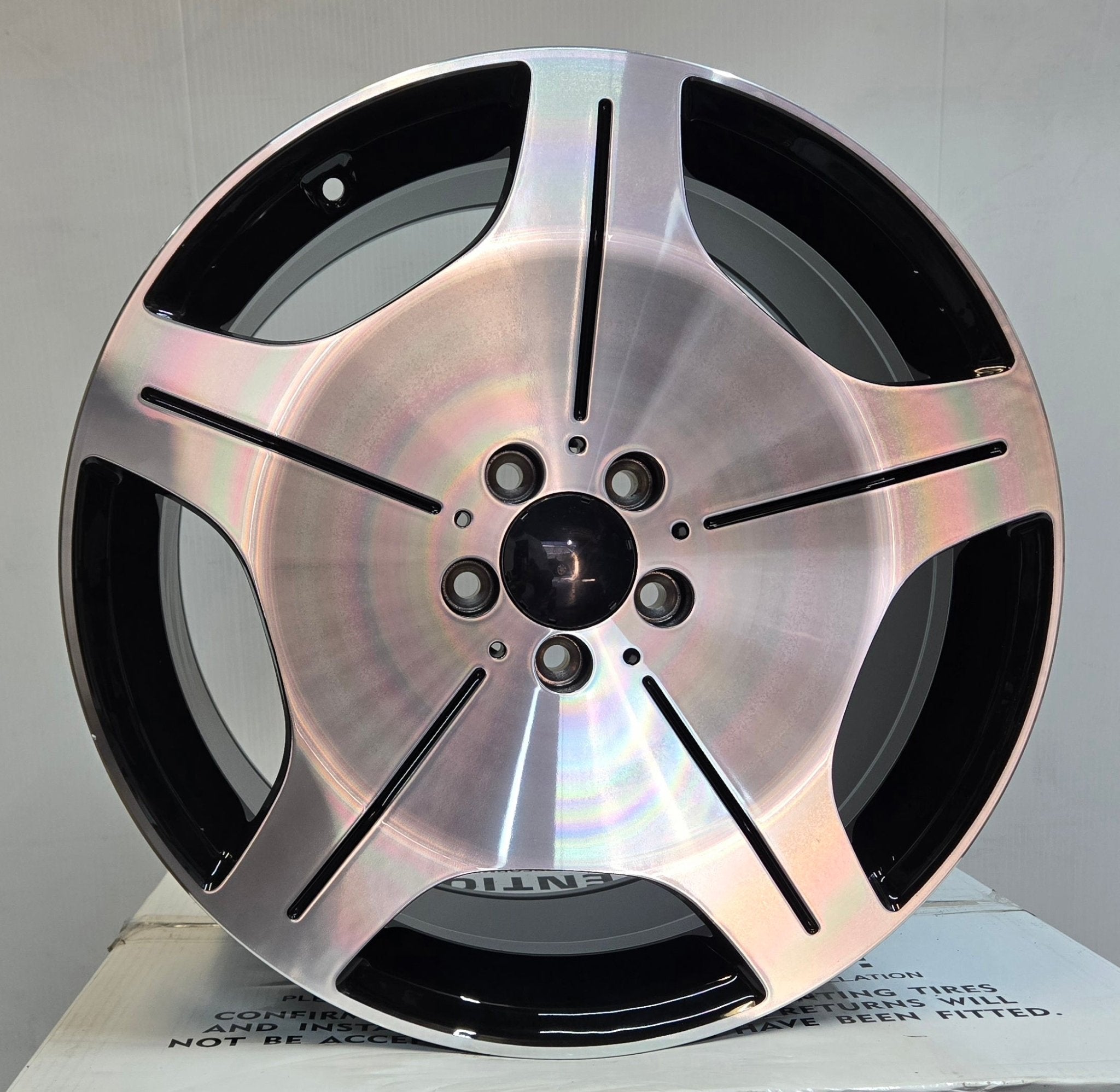 H3069F 19x8.5 5x112 GLOSS BLACK MACHINED FACE - Gun Hill Tire House (WTW - WHOLESALE TIRES & WHEELS)