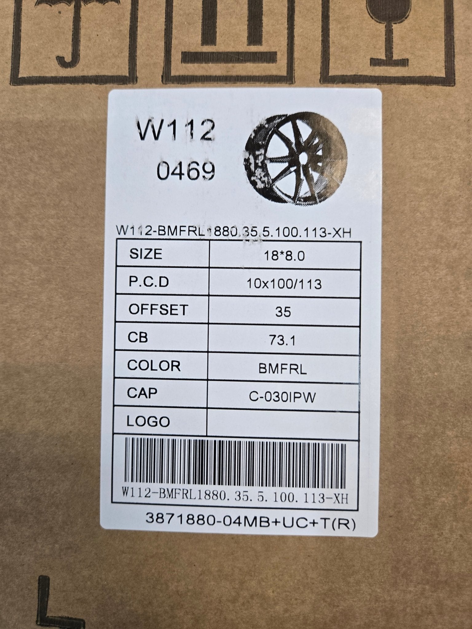 W112 18X8 5X100 5X112 5X114.3 BLACK MACHINED FACE RED LIP - Gun Hill Tire House (WTW - WHOLESALE TIRES & WHEELS)