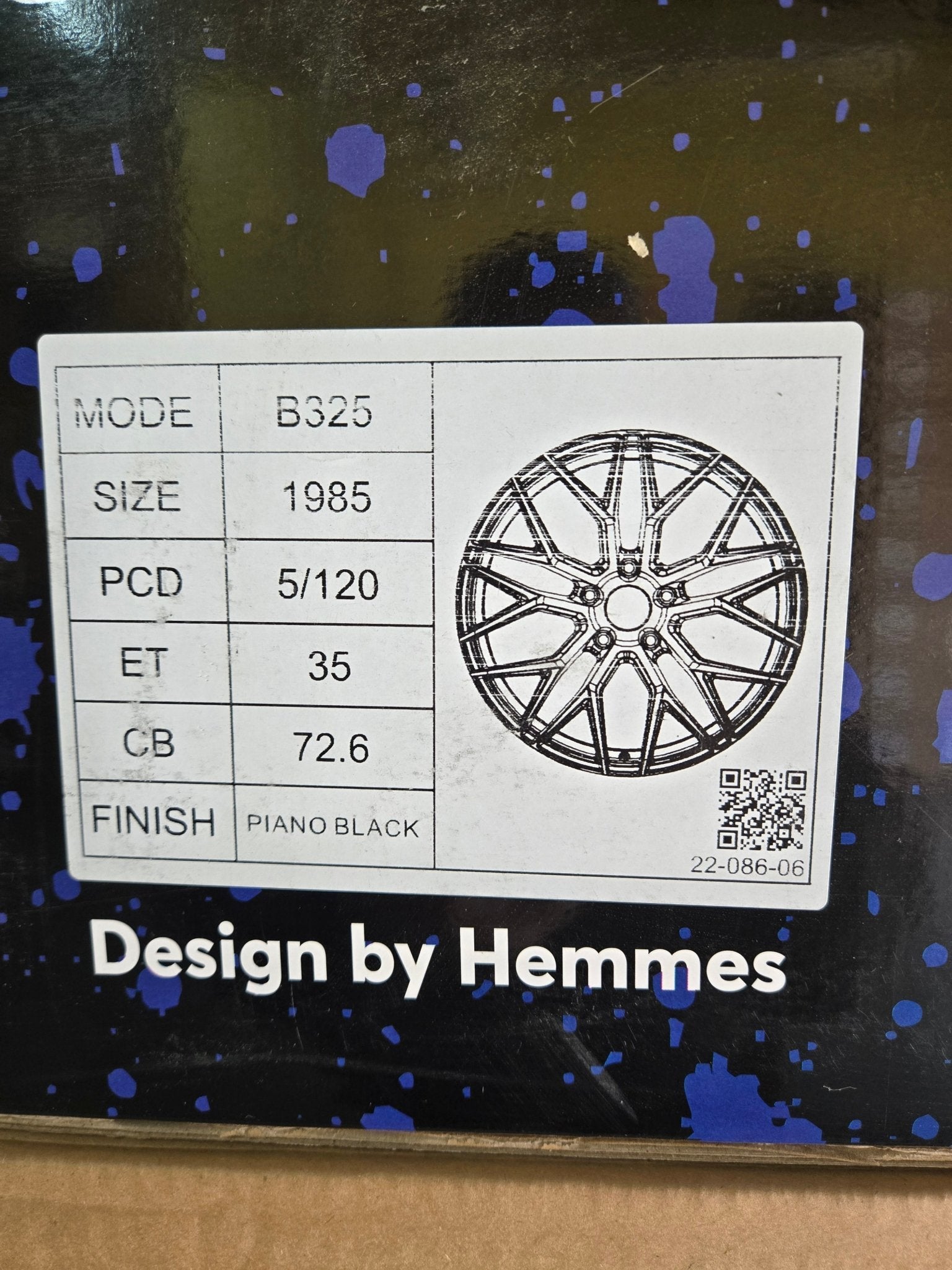 PARAGON B325 19x8.5 5X120 GLOSS BLACK - Gun Hill Tire House (WTW - WHOLESALE TIRES & WHEELS)