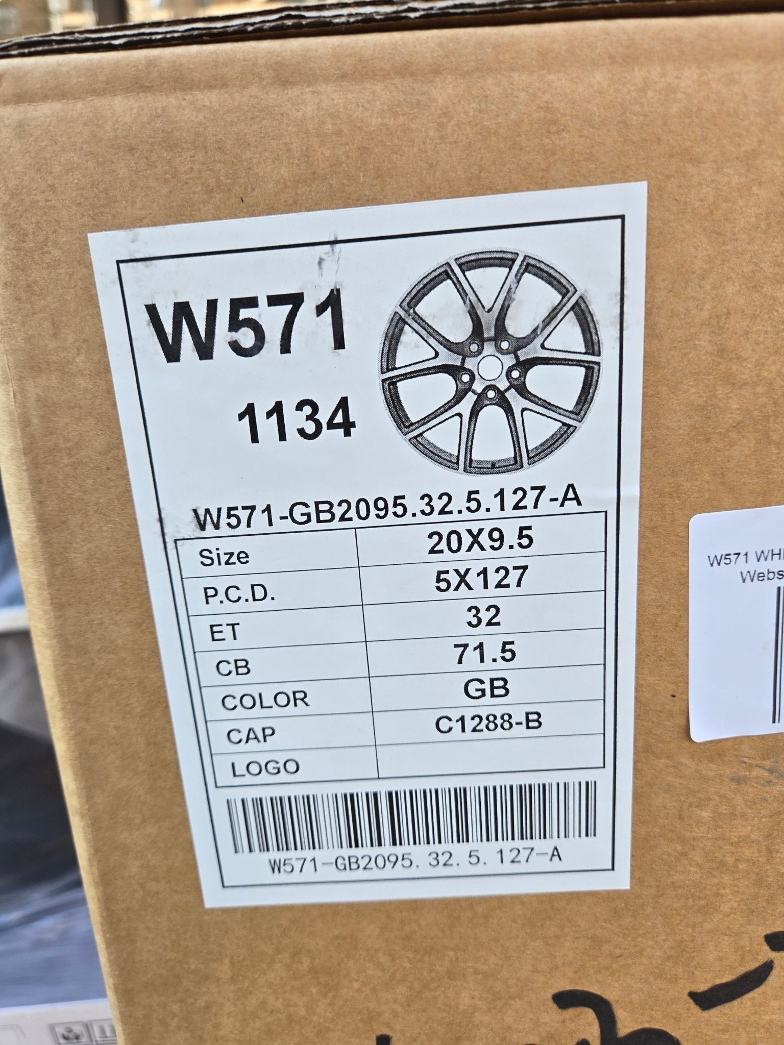 W571 WHEELS 20X9.0 5X127 GLOSS BLACK - Gun Hill Tire House (WTW - WHOLESALE TIRES & WHEELS)