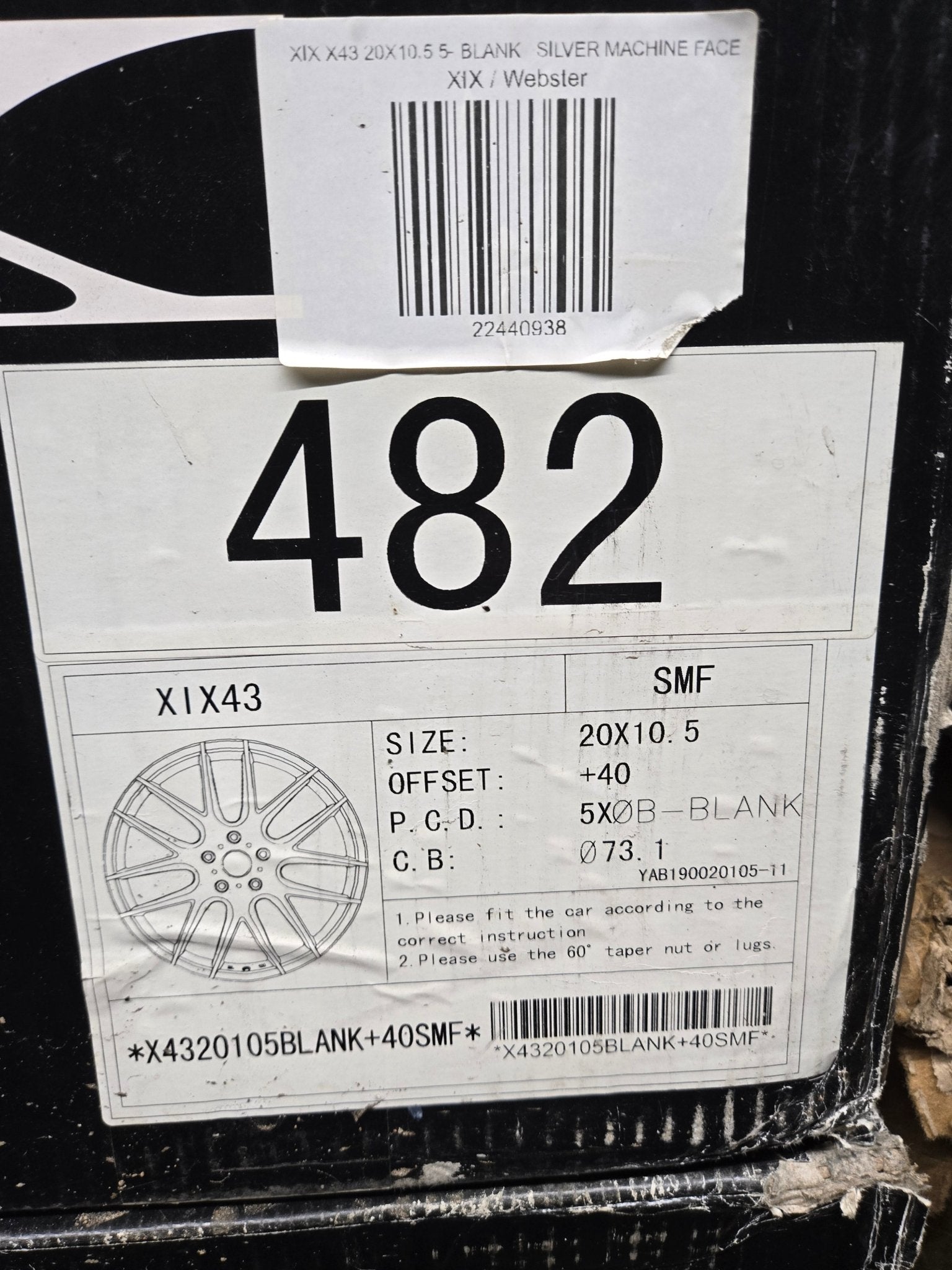 XIX X43 20X10.5 5 - BLANK SILVER MACHINE FACE - Gun Hill Tire House (WTW - WHOLESALE TIRES & WHEELS)