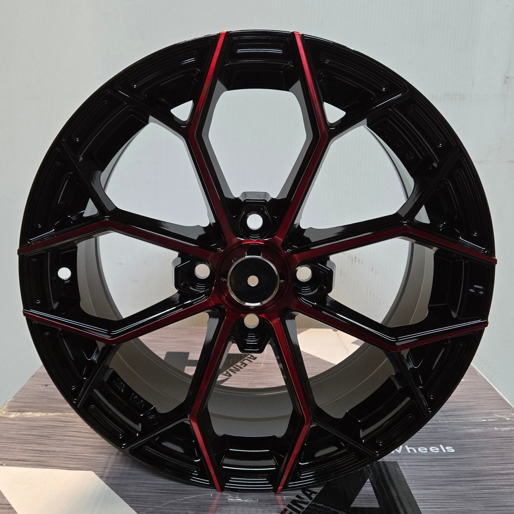 PAGASUS NS - 070 X1179 15X7.0 4X100 PIANO BLACK RED FACE - Gun Hill Tire House (WTW - WHOLESALE TIRES & WHEELS)