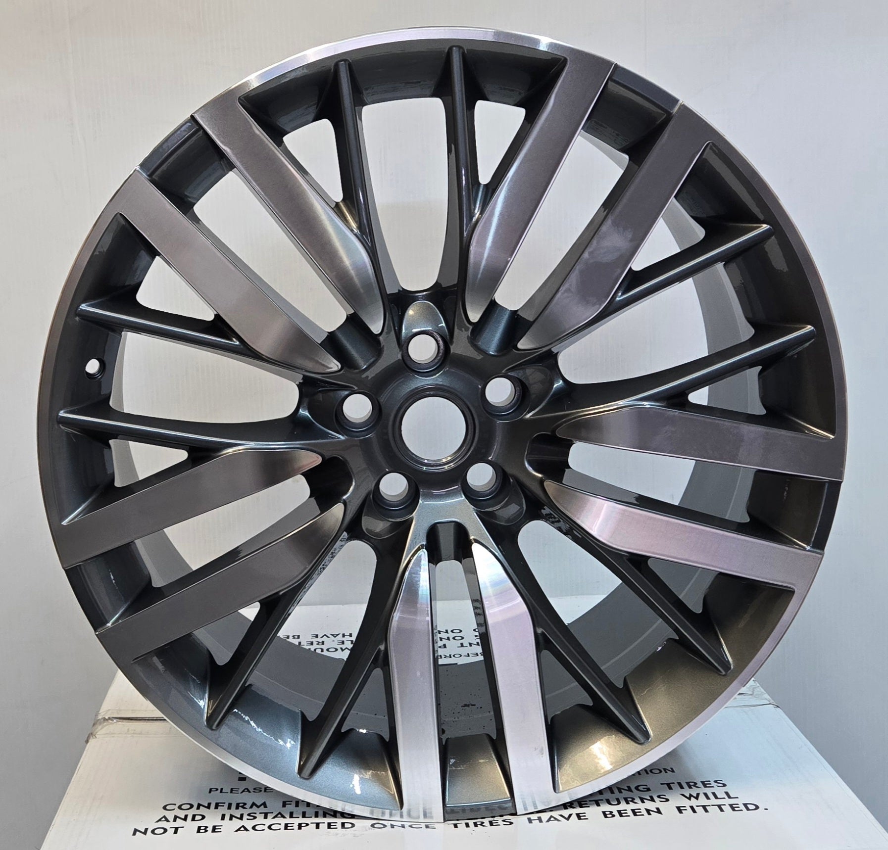 1278 22x10 5x120 DARK GREY POLISHED - Gun Hill Tire House (WTW - WHOLESALE TIRES & WHEELS)