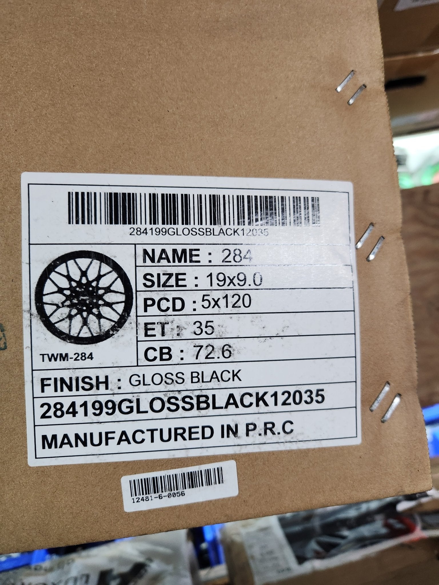 GWG 284 19X9.0 5X120 GLOSS BLACK - Gun Hill Tire House (WTW - WHOLESALE TIRES & WHEELS)