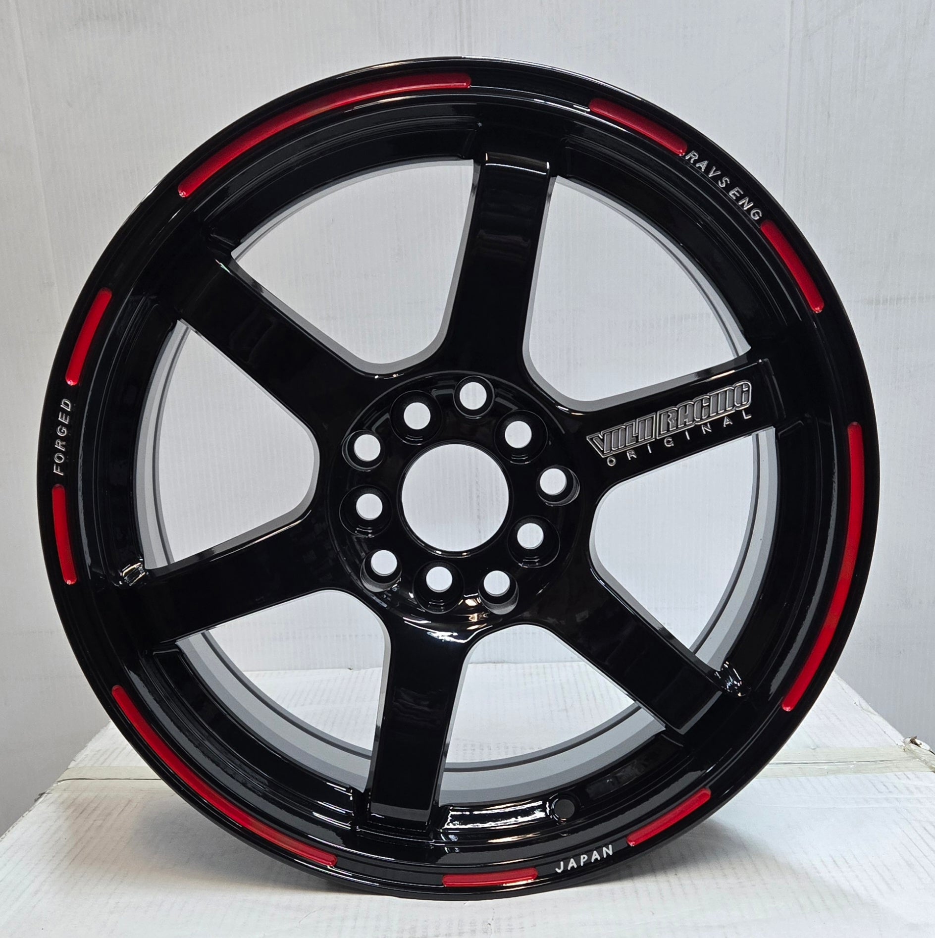 NS - 0231 TE37 ULTRA REP 16X7.0 5X100 5X114.3 PIANO BLACK RED LINE LETTE RING - Gun Hill Tire House (WTW - WHOLESALE TIRES & WHEELS)