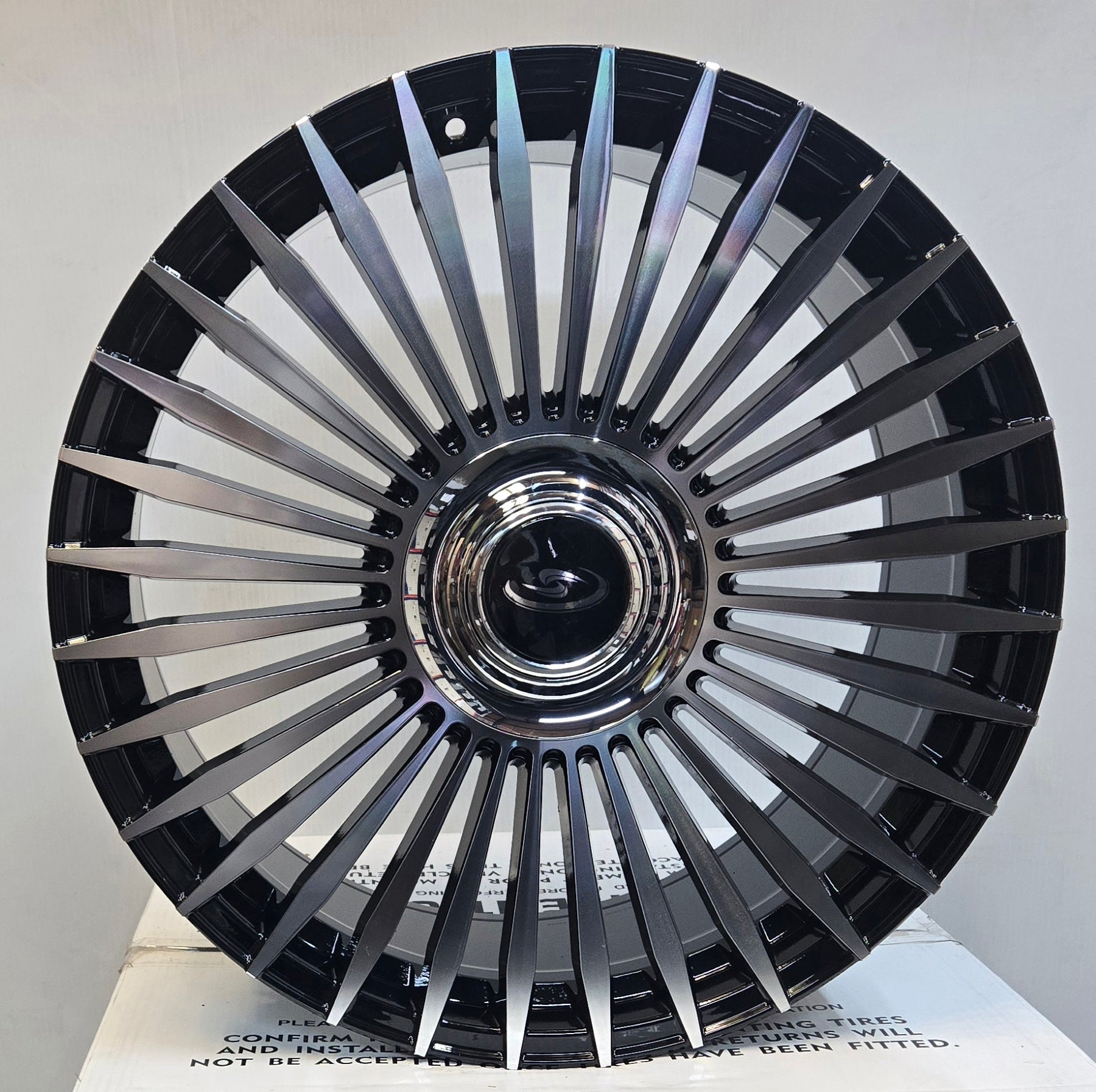 396F 22X9.5 6X135 6X139.7 BLACK MACHINED FACE - Gun Hill Tire House (WTW - WHOLESALE TIRES & WHEELS)