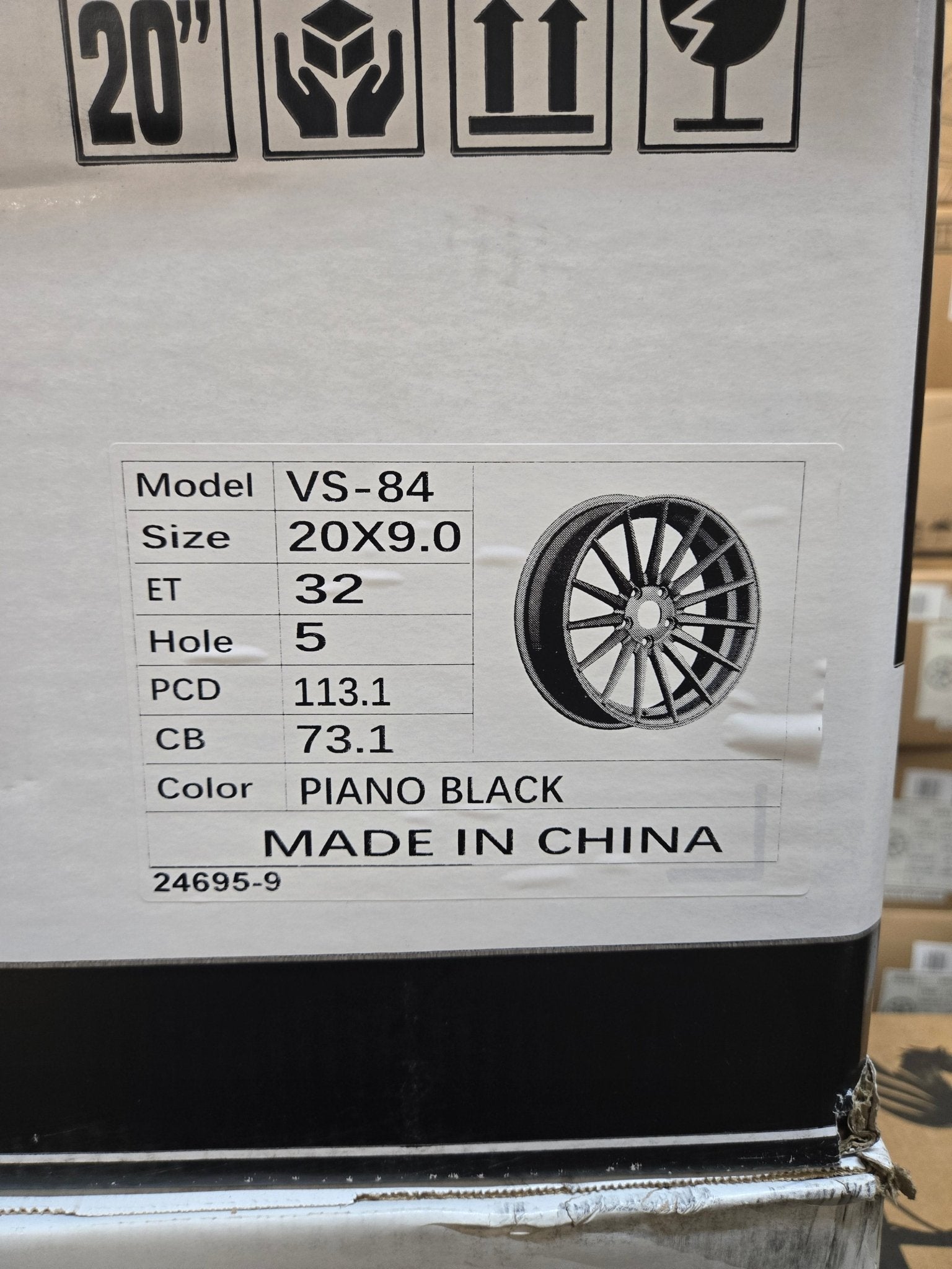 PEGASUS - 0084 VS - 84 Si - 02 20x9.0 5x112 / 5x114.3 GLOSS BLACK - Gun Hill Tire House (WTW - WHOLESALE TIRES & WHEELS)