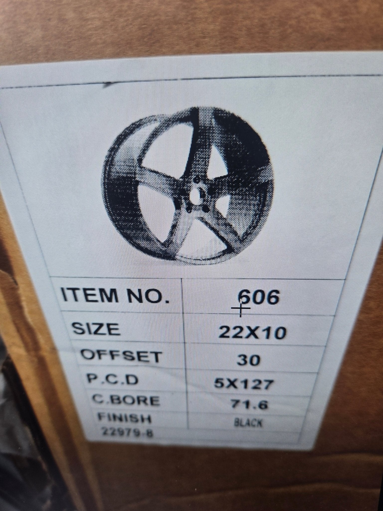 HELLCATLL 606 GB - ZS5507 22X10 5X127 PIANO BLACK - Gun Hill Tire House (WTW - WHOLESALE TIRES & WHEELS)