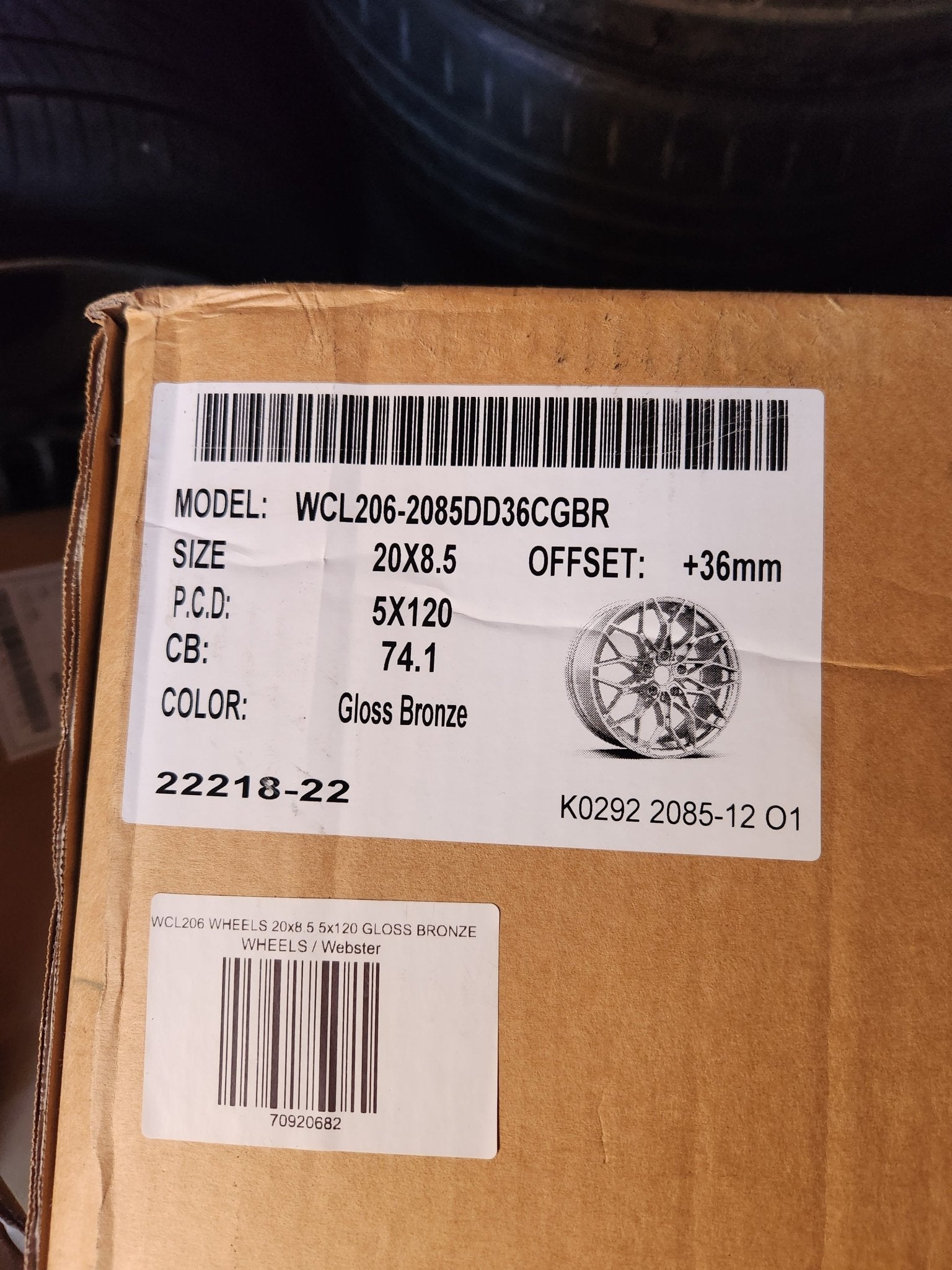 WCL206 20X8.5 20X8.5 5X120 BRONZE - Gun Hill Tire House (WTW - WHOLESALE TIRES & WHEELS)