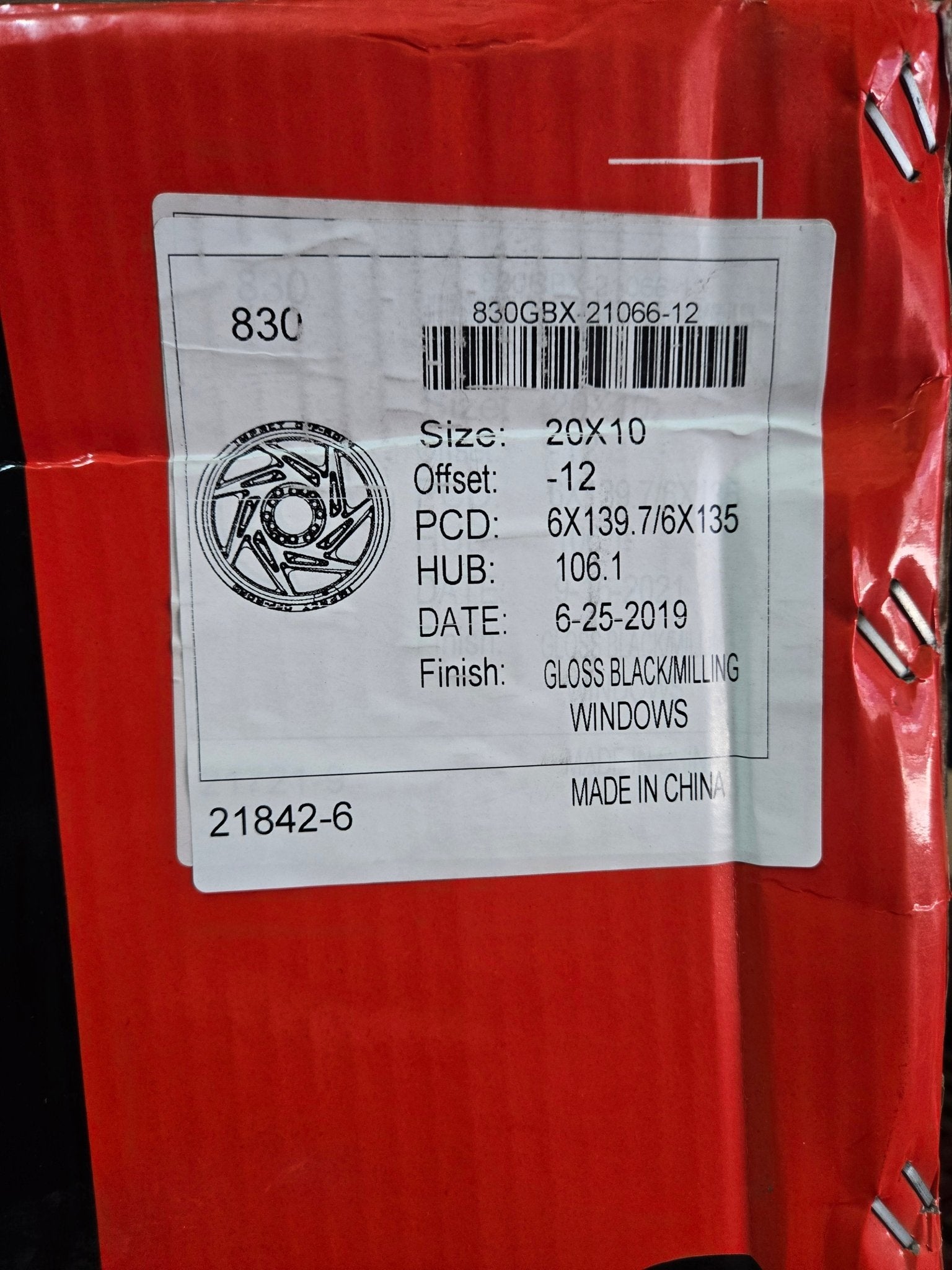 IMPACT - 830 20x10 6x135 / 6x139.7 GLOSS BLACK MACHINED MILLED WINDOW - Gun Hill Tire House (WTW - WHOLESALE TIRES & WHEELS)