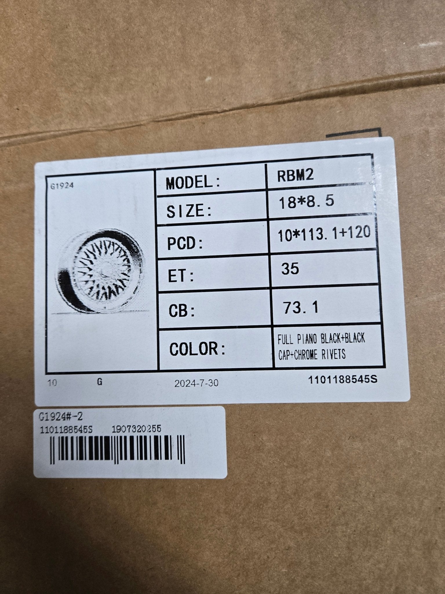 1101 SUPER TRIPLE LIP STYLE 18x8.5 5x112 / 5x114.3 / 5x120 FULL GLOSS BLACK CHROME RIVETS - Gun Hill Tire House (WTW - WHOLESALE TIRES & WHEELS)