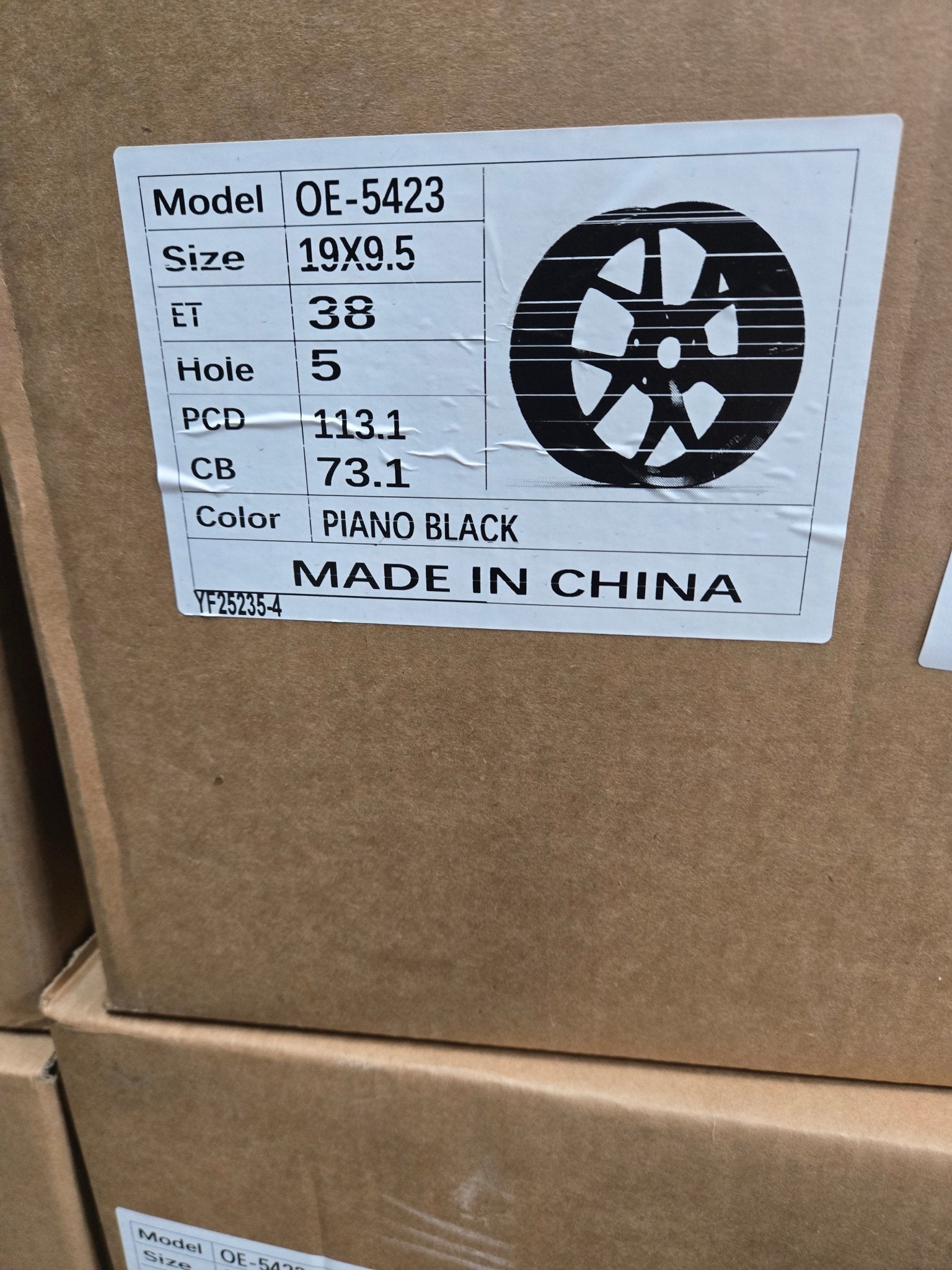 OE - 5888 FL - R REP 5423 19X9.5 5X112 5X114.3 PIANO BLACK - Gun Hill Tire House (WTW - WHOLESALE TIRES & WHEELS)