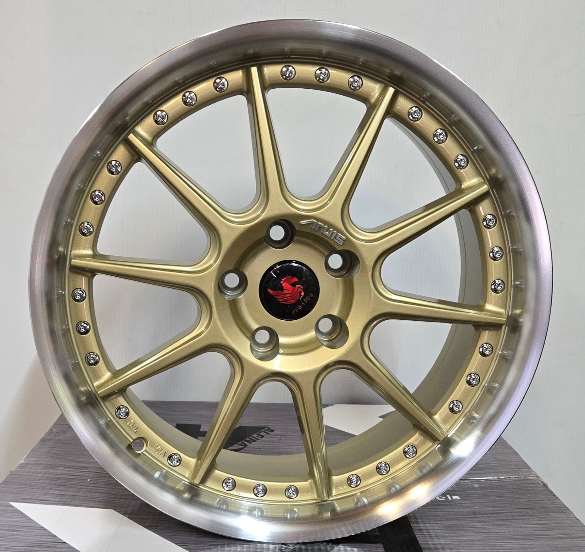 PEGASUS AD081 WHEELS 18X8 5X4.5 GML+M RIVETS - Gun Hill Tire House (WTW - WHOLESALE TIRES & WHEELS)