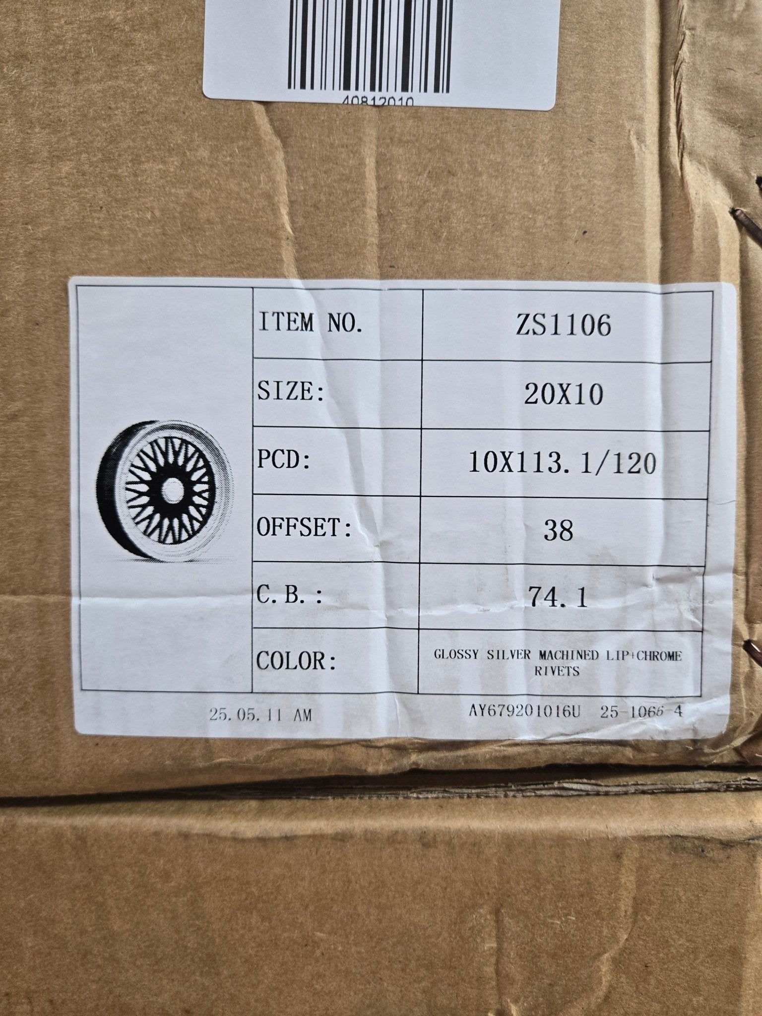 ZS1106 SUPER RS STYLE 20x10 5x112 / 5x114.3 / 5x120 SILVER MACHINED LIPS RIVETS - Gun Hill Tire House (WTW - WHOLESALE TIRES & WHEELS)