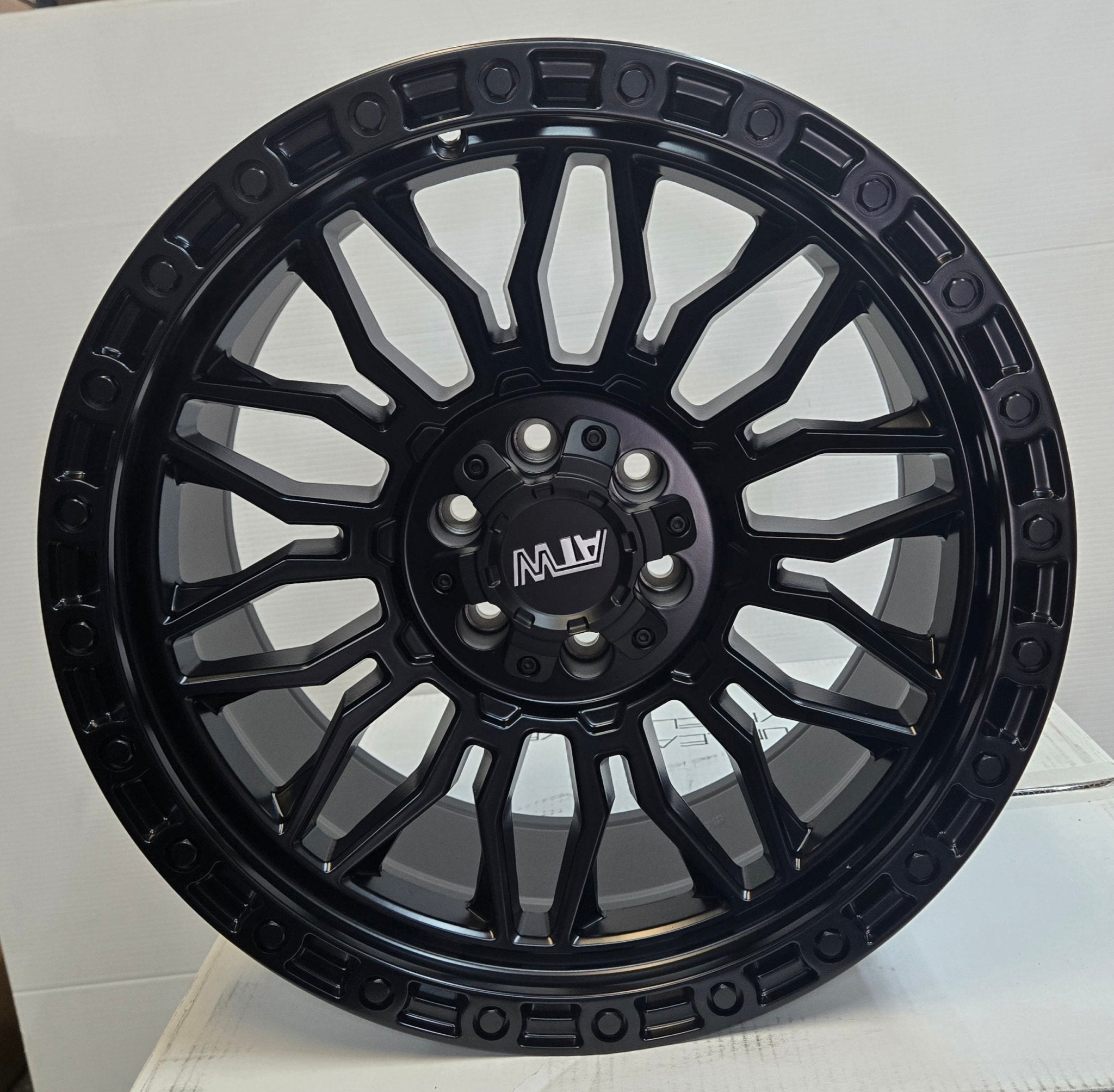 ATW NILE 18X9.0 6X114.3/120 SATIN BLACK - Gun Hill Tire House (WTW - WHOLESALE TIRES & WHEELS)