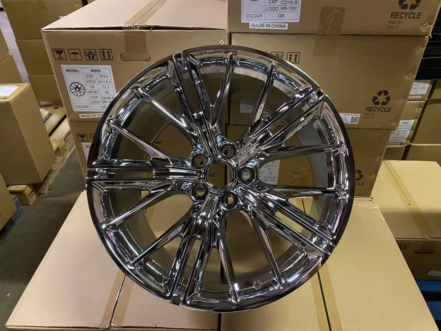 W596 1609 Chrome 20x11 5x120 ET43 CB66.9 - Gun Hill Tire House (WTW - WHOLESALE TIRES & WHEELS)