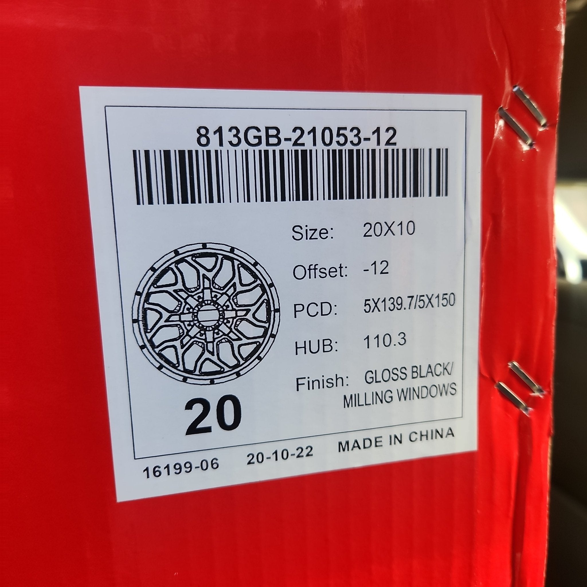 IMPACT OFF ROAD 813 20X10 5x139.7 - 5X150 GLOSS BLACK MILLING WINDOWS - Gun Hill Tire House (WTW - WHOLESALE TIRES & WHEELS)