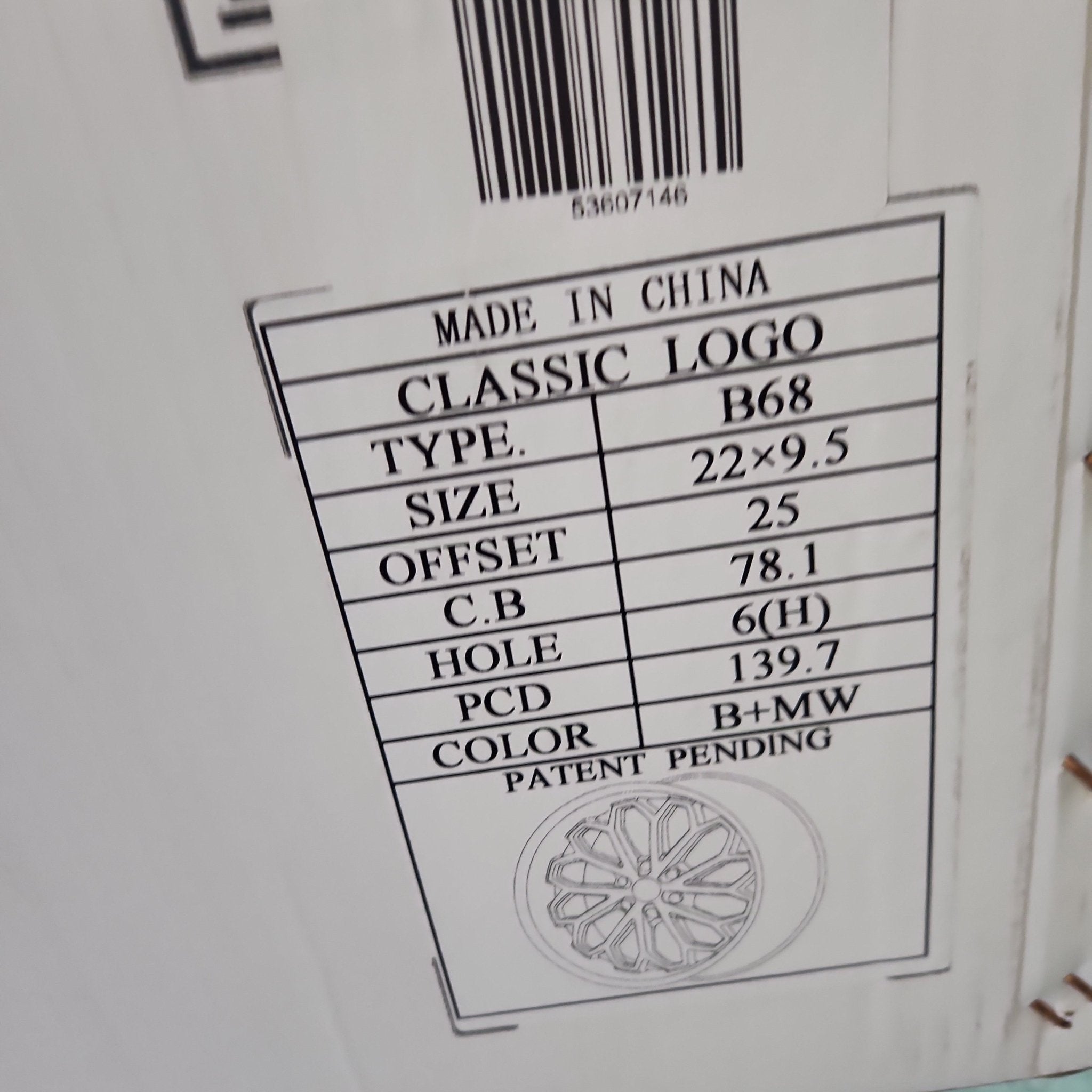 BORGHINI WHEELS B68 22X9.5 6X139.7 B+MW - Gun Hill Tire House (WTW - WHOLESALE TIRES & WHEELS)