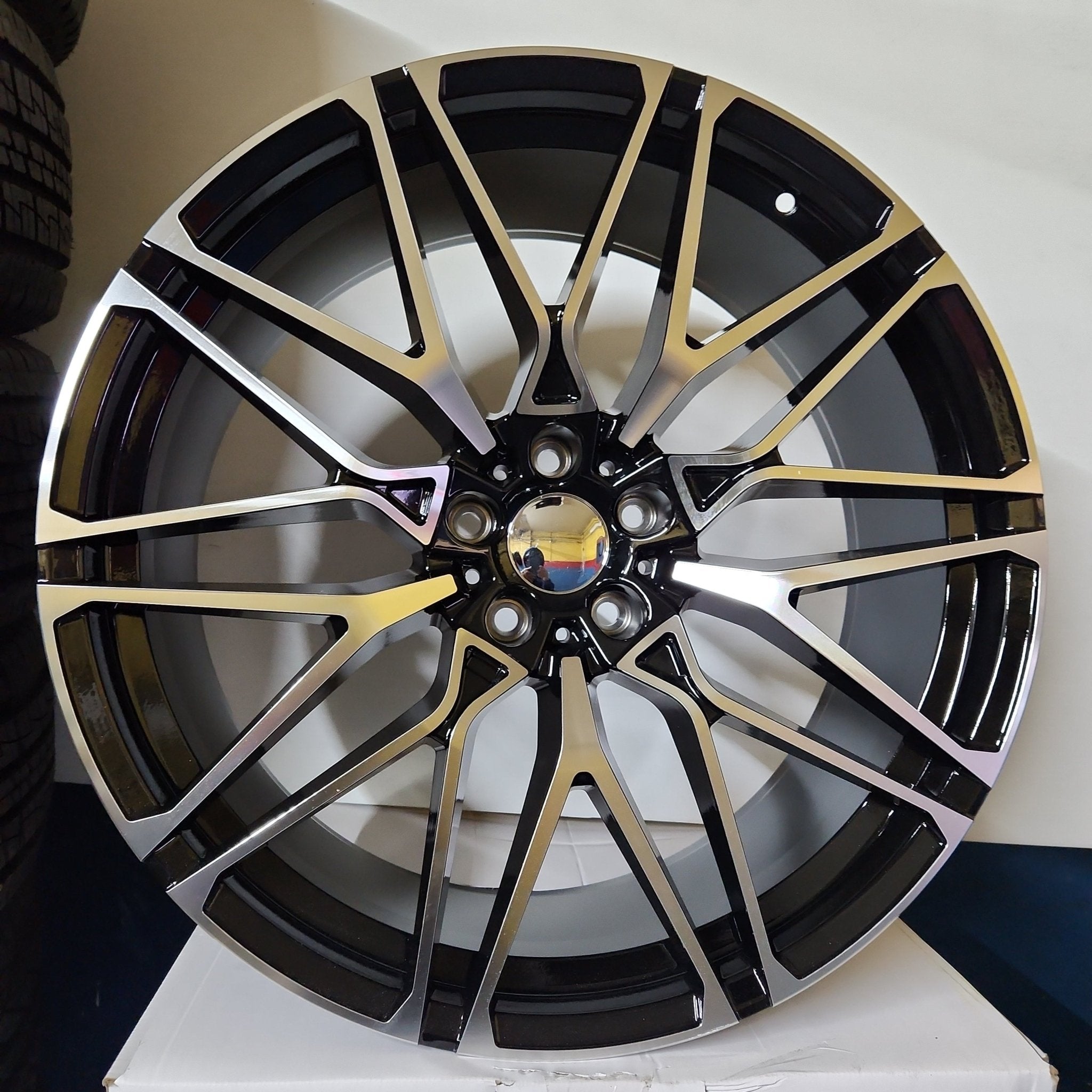 W741 WHEELS 7100 20X10 5X120 BLACK MACHINE FACE - Gun Hill Tire House (WTW - WHOLESALE TIRES & WHEELS)