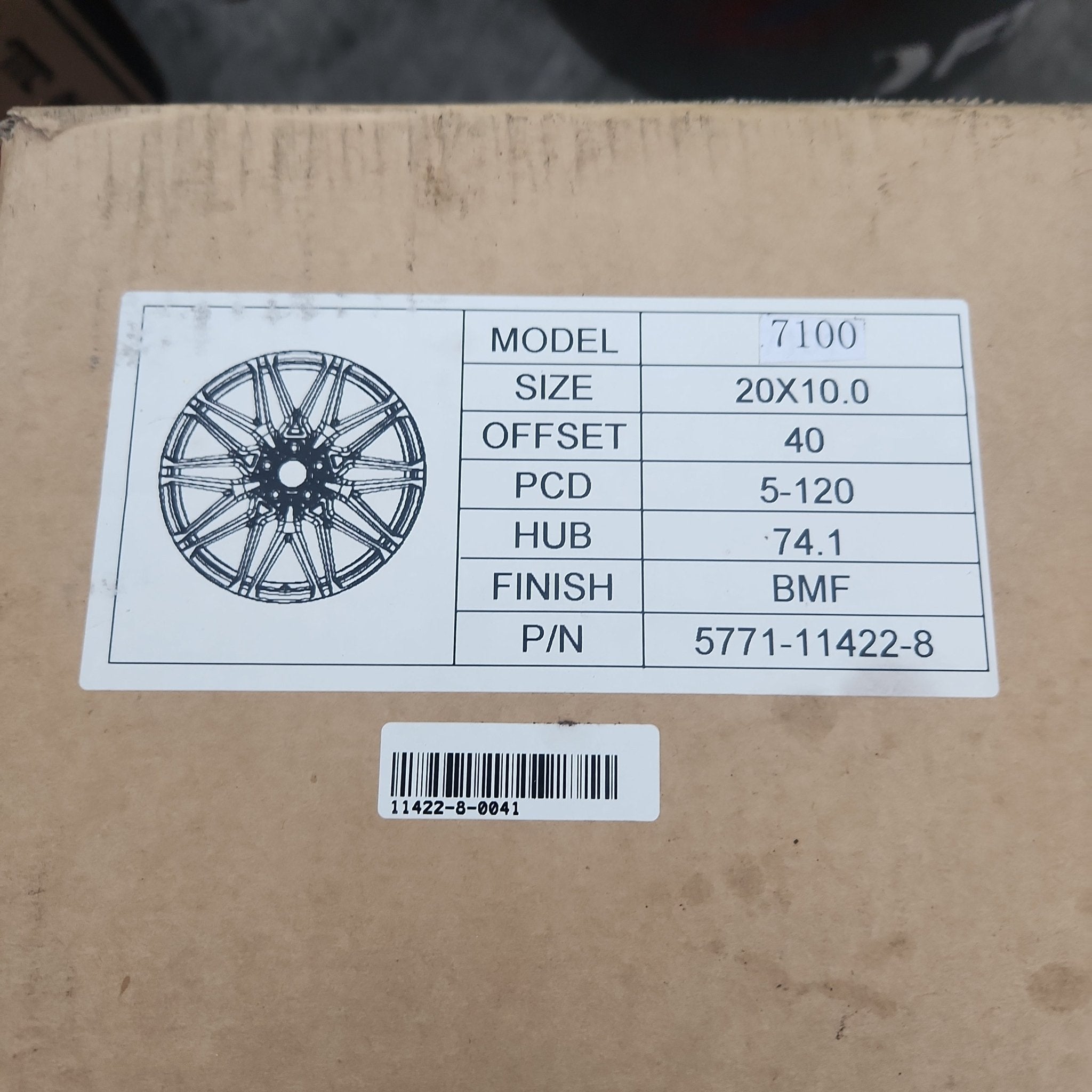 W741 WHEELS 7100 20X10 5X120 BLACK MACHINE FACE - Gun Hill Tire House (WTW - WHOLESALE TIRES & WHEELS)