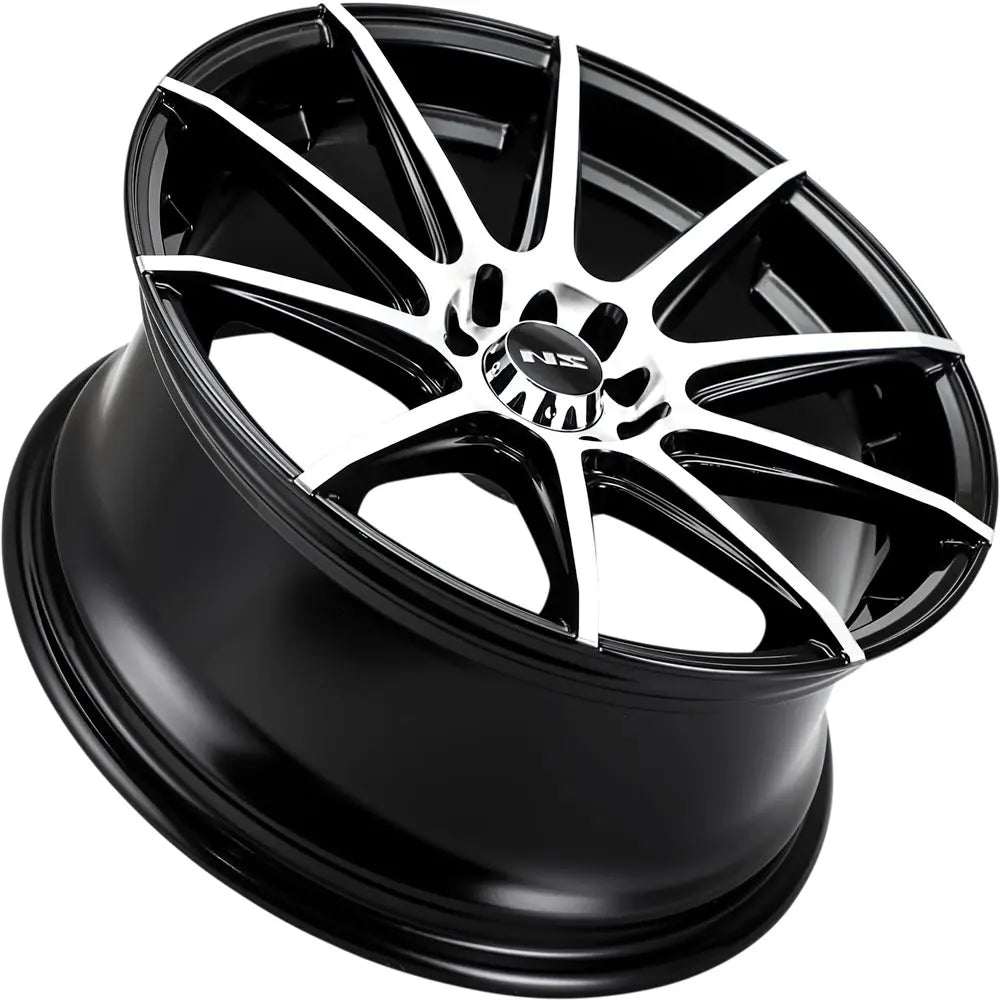 NS 1501 17X7.5 5X100 - 5X4.5 BLACK MACHINED FACE - Gun Hill Tire House (WTW - WHOLESALE TIRES & WHEELS)