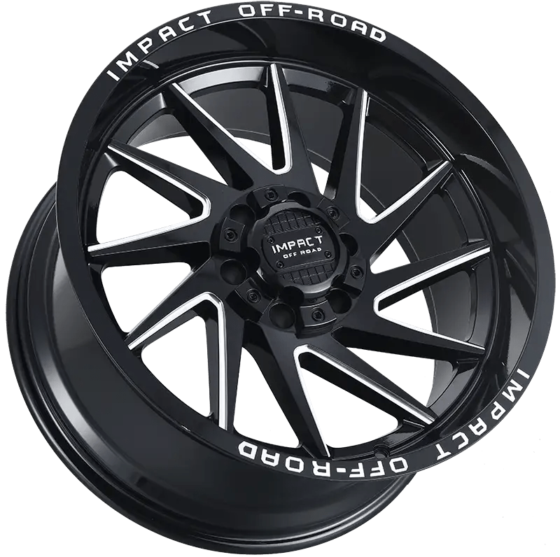 IMPACT OFF ROAD 825 20X10 6X5.5 - 6X135 GLOSS BLACK MILLING WINDOWS - Gun Hill Tire House (WTW - WHOLESALE TIRES & WHEELS)