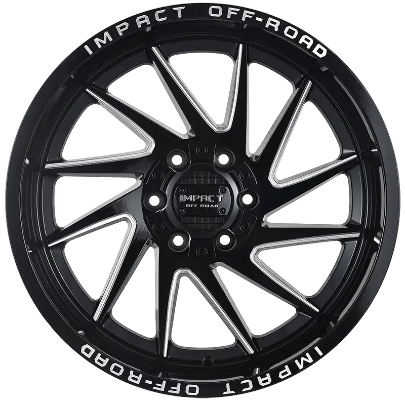 IMPACT OFF ROAD 825 20X10 6X5.5 - 6X135 GLOSS BLACK MILLING WINDOWS - Gun Hill Tire House (WTW - WHOLESALE TIRES & WHEELS)